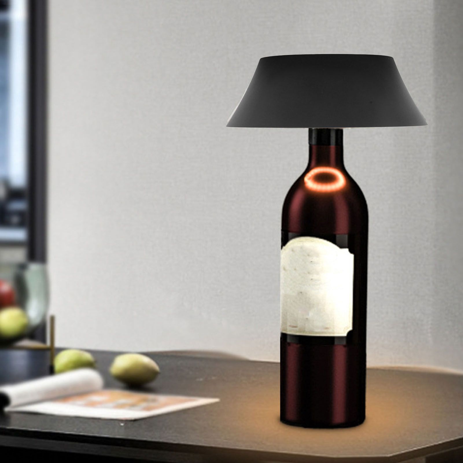 LED Wine Bottle Lamp Innovative Cordless Table Light with USB Cable for Hotel view 12
