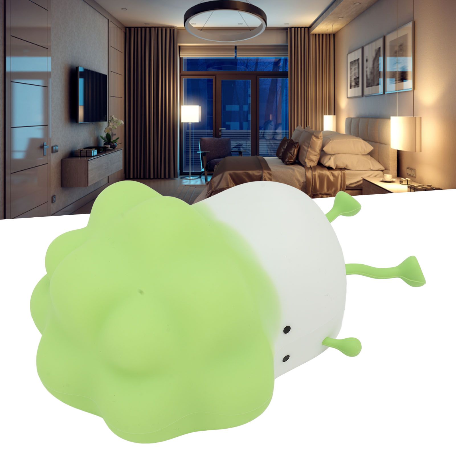 Cabbage Silicone Night Light Cartoon Vegetable Cell Phone Holder Decompression view 12