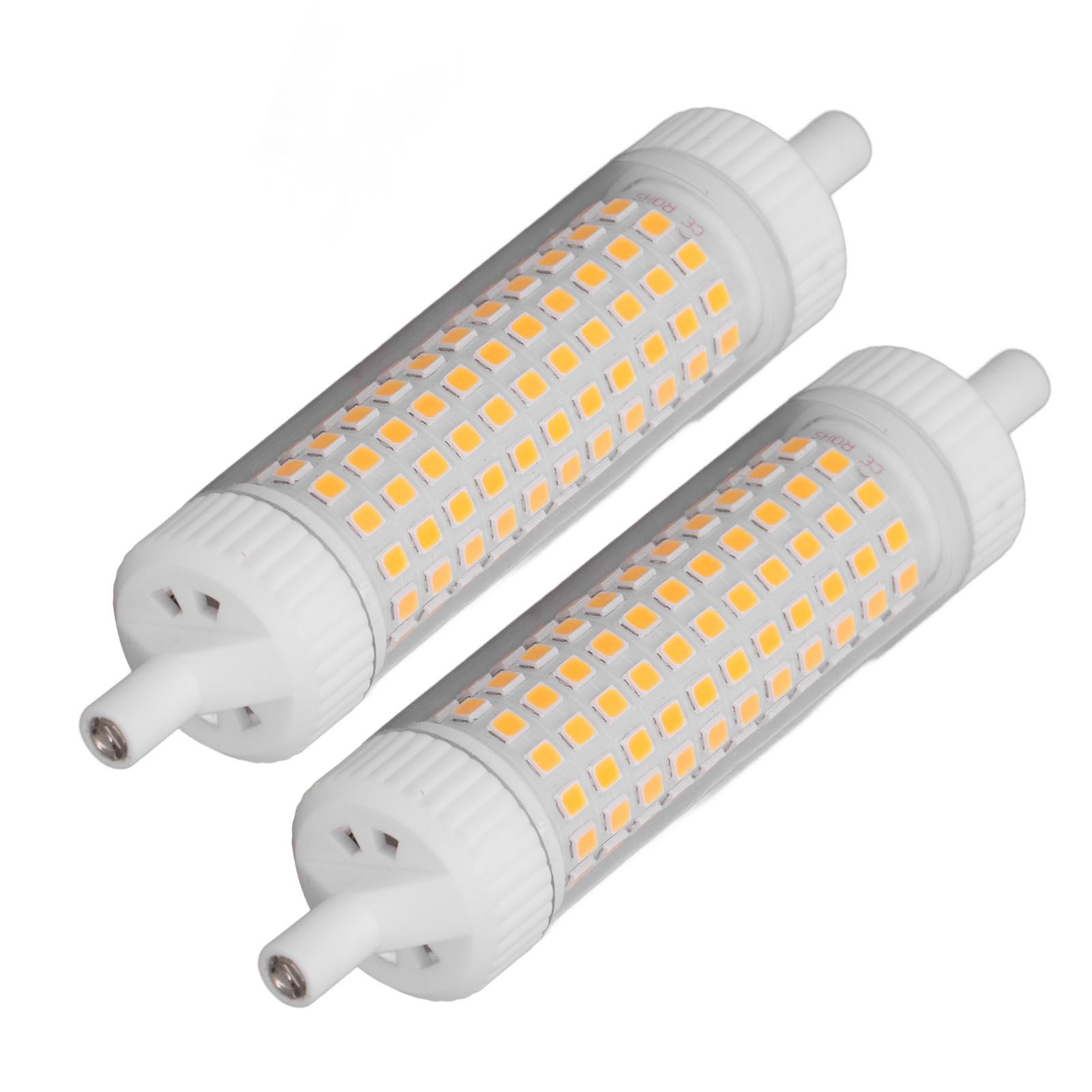 2Pcs R7S LED Light Bulb 118mm Dimmable 15W 154 LEDs Double Ended Floodlight view 2