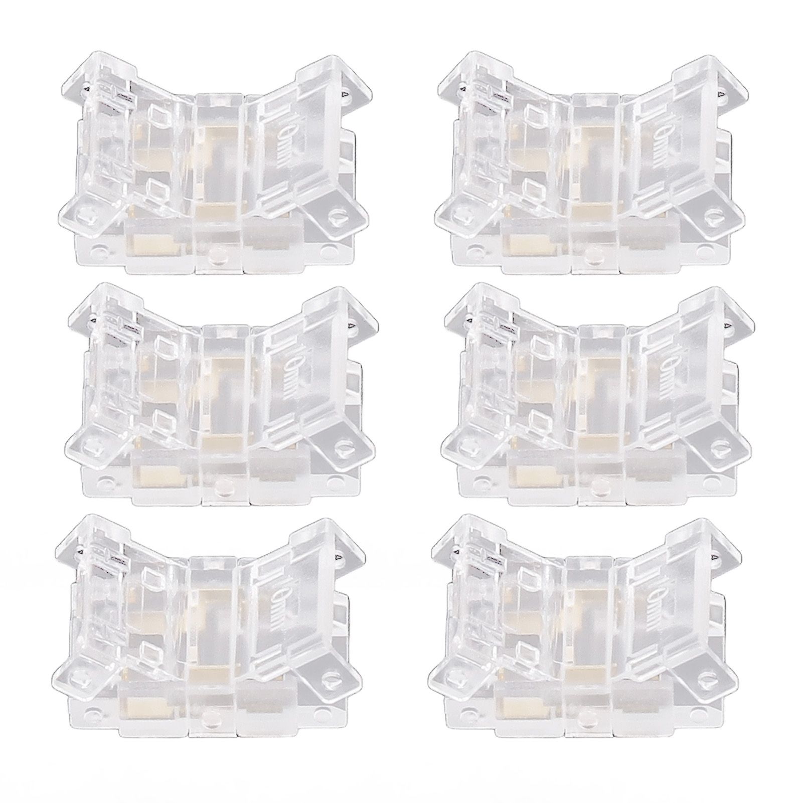 20PCS LED Strip to Wire Connector 2 Pin Transparent Solderless Gapless LED view 5