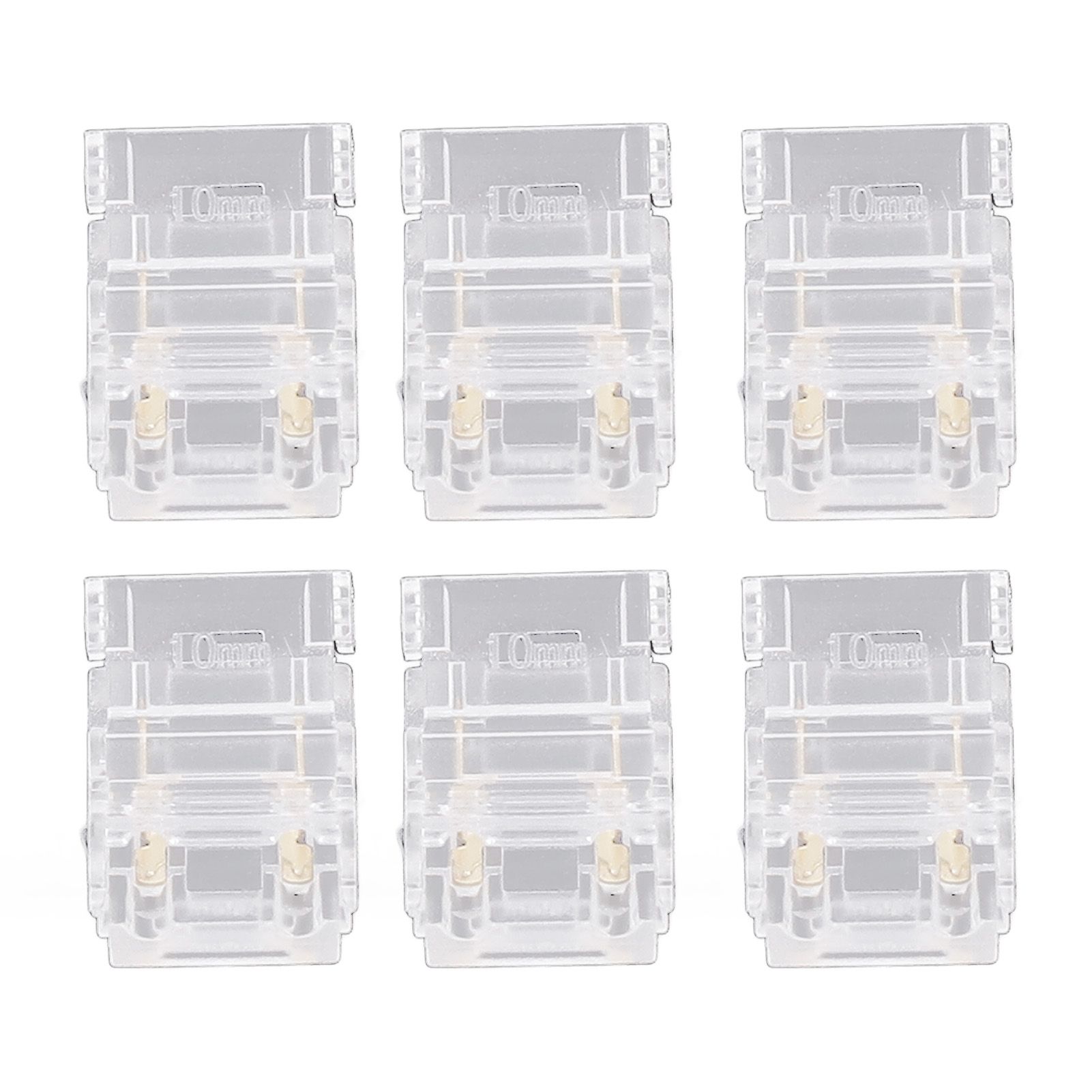 20PCS LED Strip to Wire Connector 2 Pin Transparent Solderless Gapless LED view 7