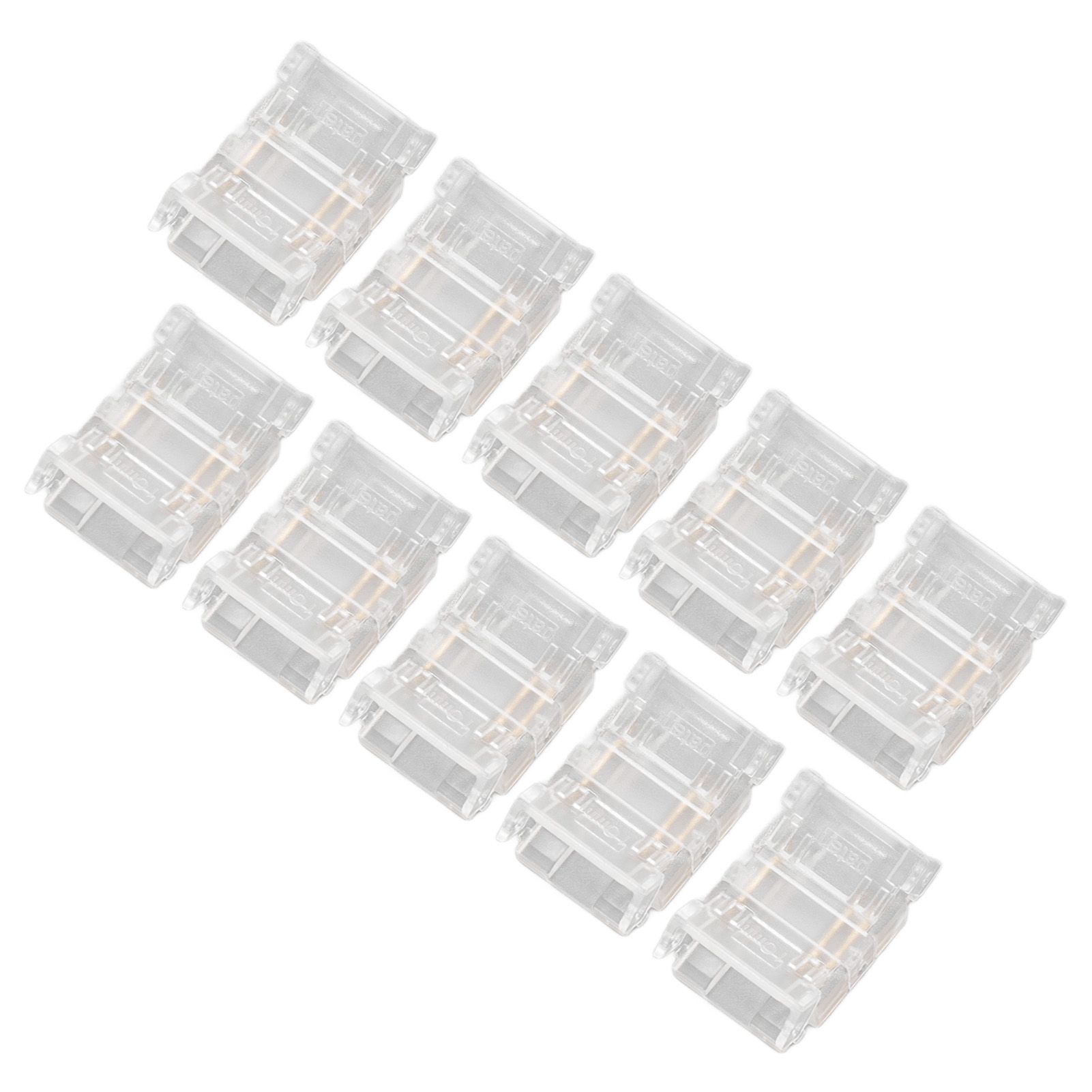 10 Pcs 3Pin 10mm COB LED Strip Connectors Strip to Strip Quick Connection view 4