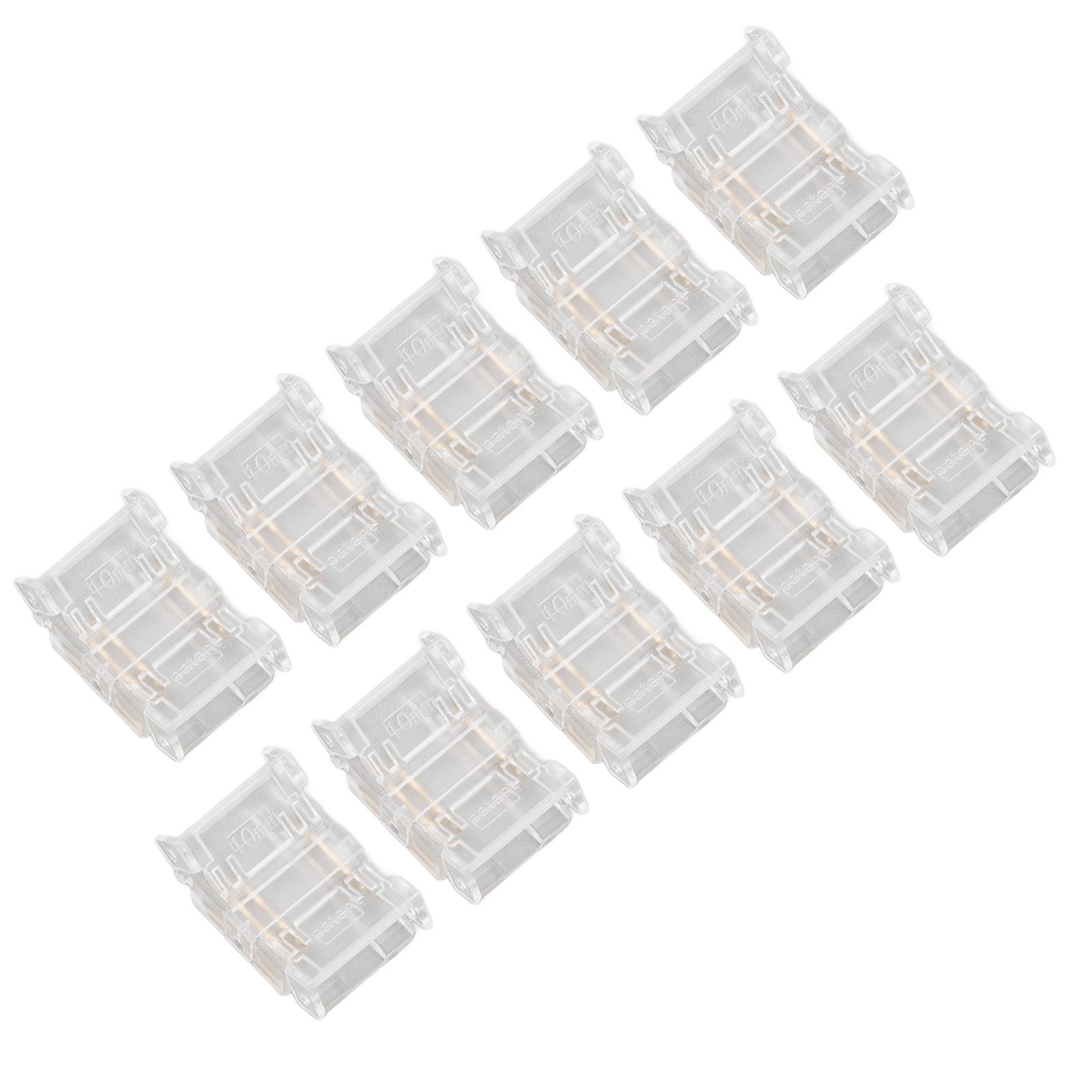 10 Pcs 3Pin 10mm COB LED Strip Connectors Strip to Strip Quick Connection view 8