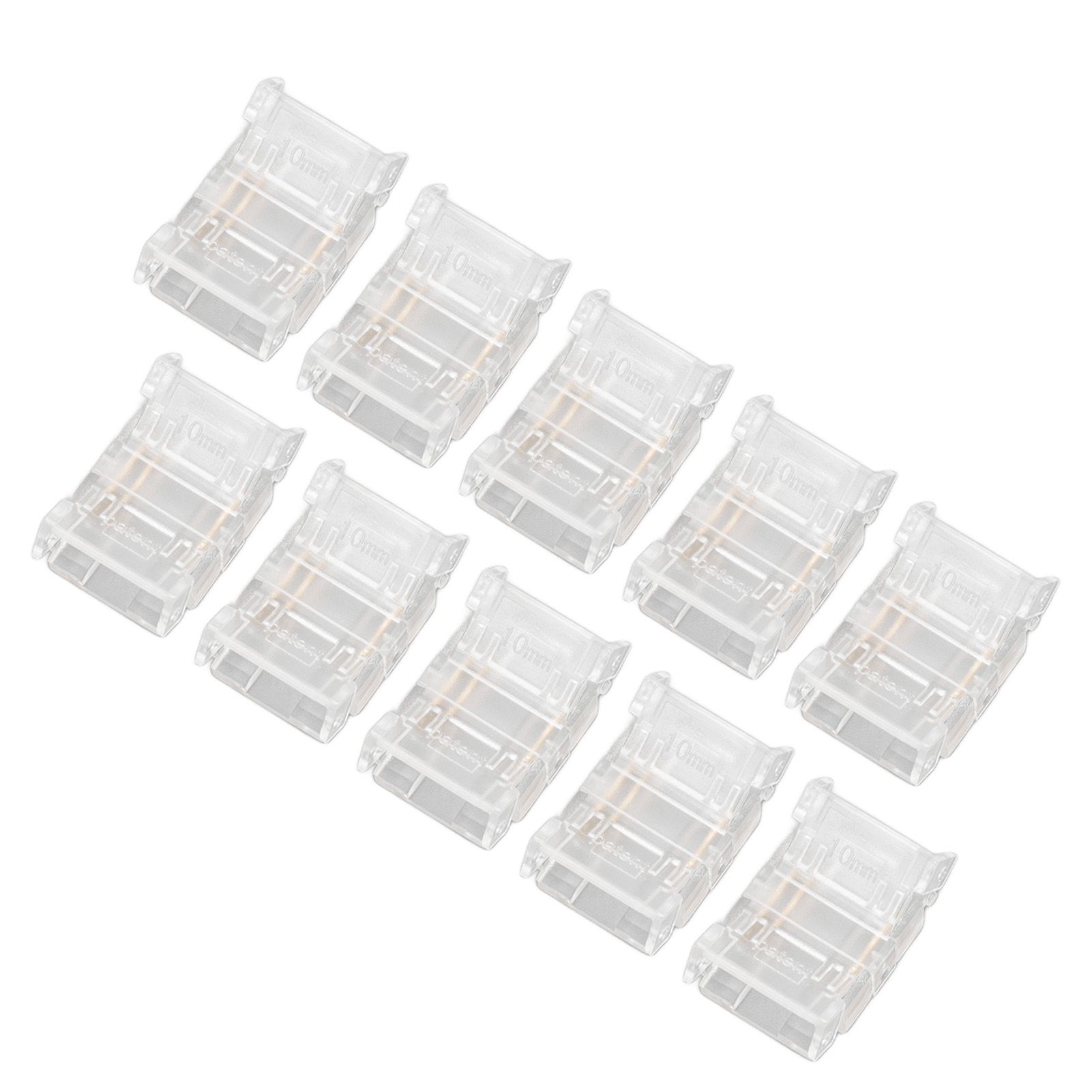 10 Pcs 3Pin 10mm COB LED Strip Connectors Strip to Strip Quick Connection view 9