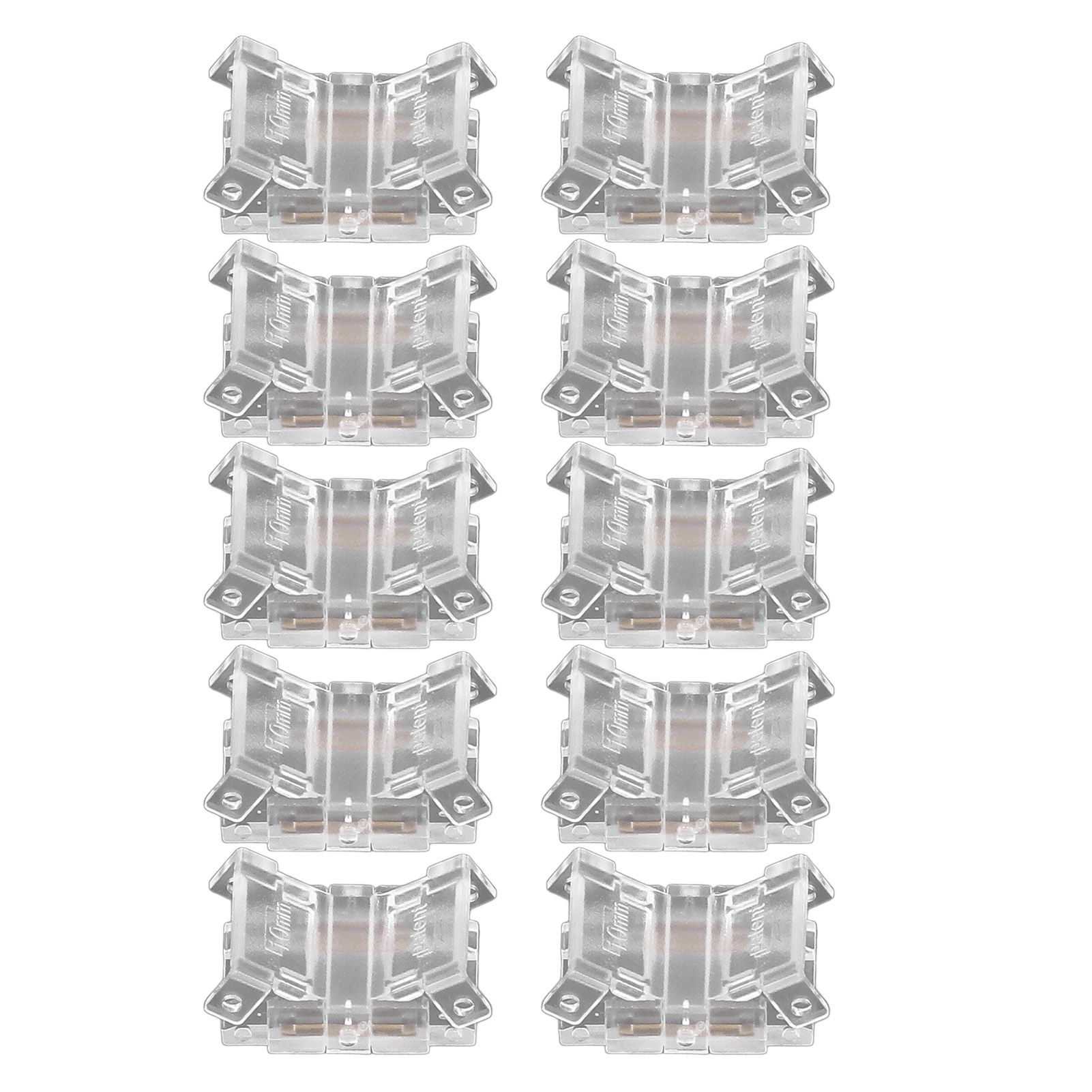 10 Pcs 2Pin 10mm LED Strip Connectors Strip to Strip Quick Connect Solderless view 2