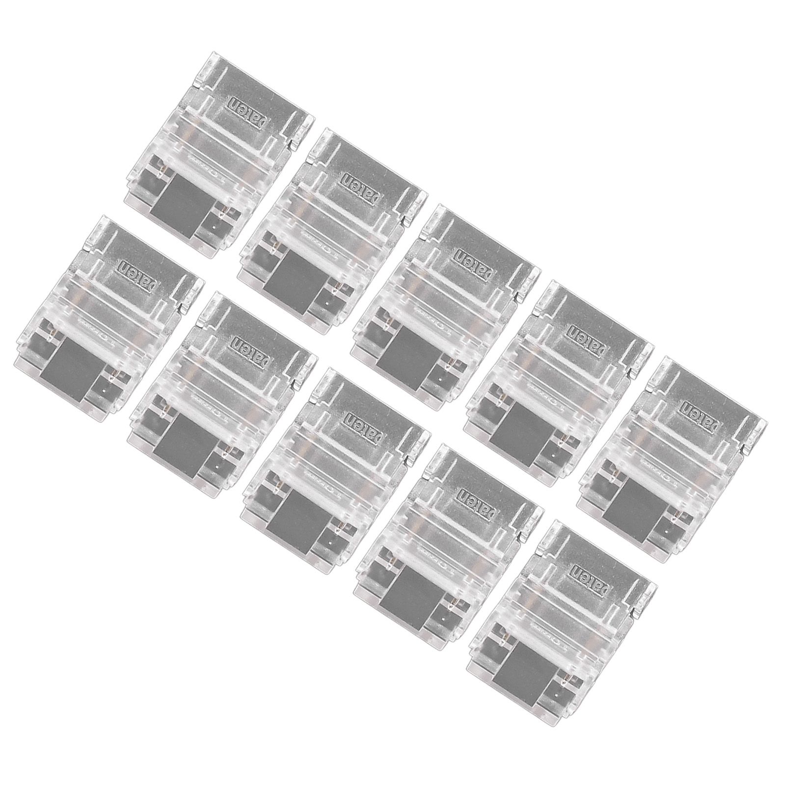 10 Pcs 2Pin 10mm LED Strip Connectors Strip to Strip Quick Connect Solderless view 3