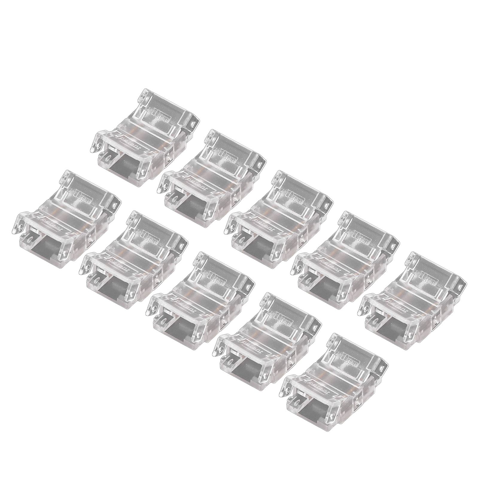 10 Pcs 2Pin 10mm LED Strip Connectors Strip to Strip Quick Connect Solderless view 7