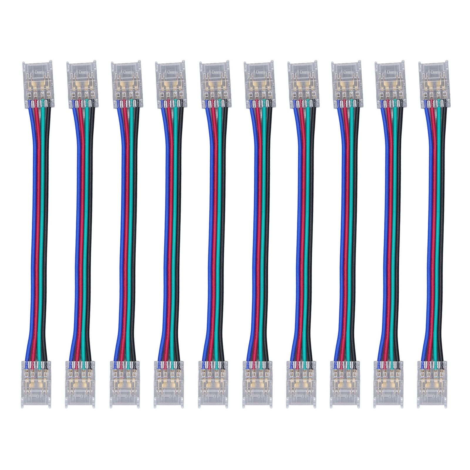 10pcs LED Strip Light Connector Kit 4Pin 10mm Quick Connection Strong view 3
