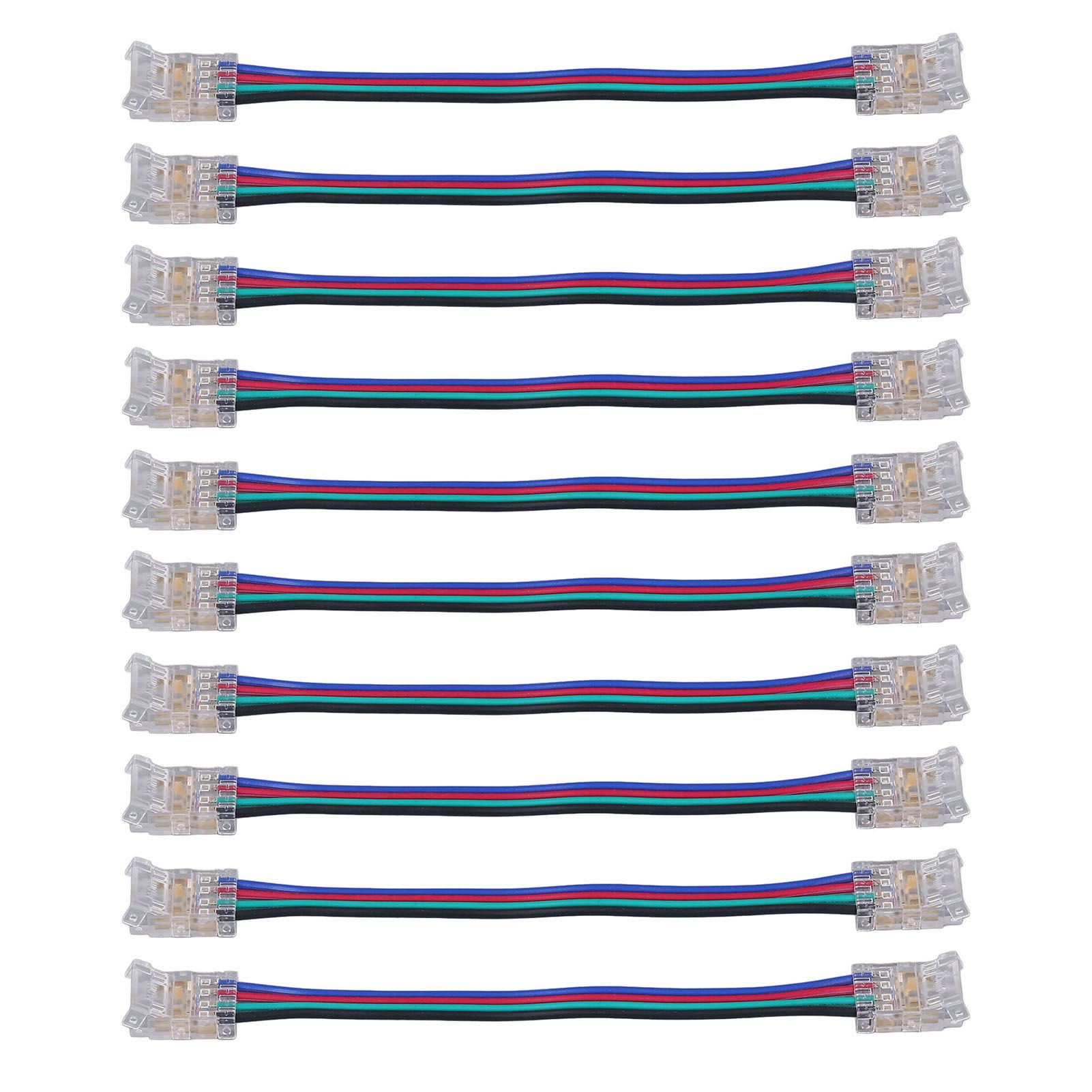 10pcs LED Strip Light Connector Kit 4Pin 10mm Quick Connection Strong view 4