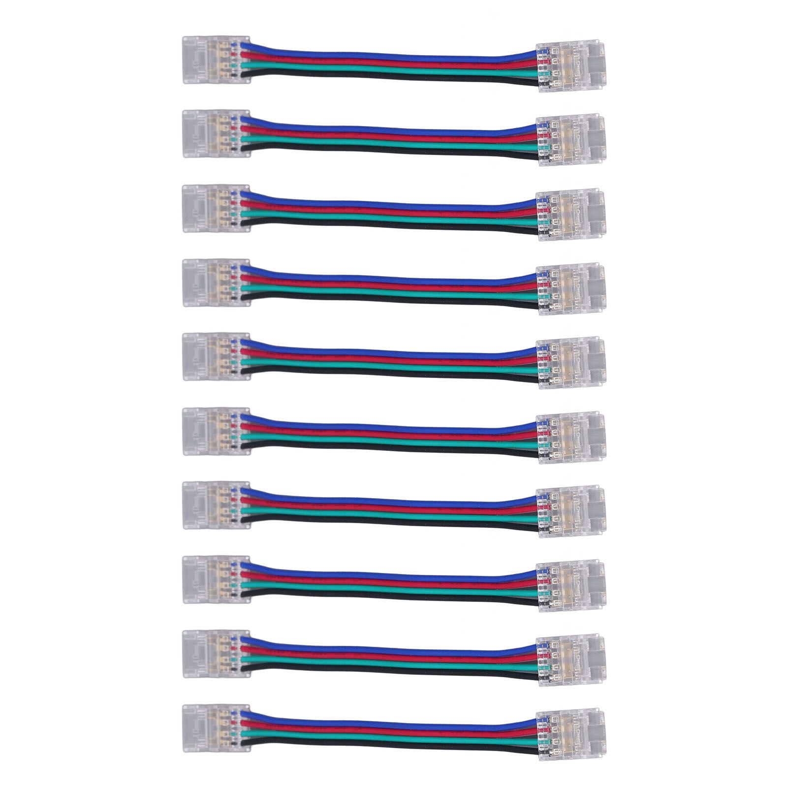 10pcs LED Strip Light Connector Kit 4Pin 10mm Quick Connection Strong view 6