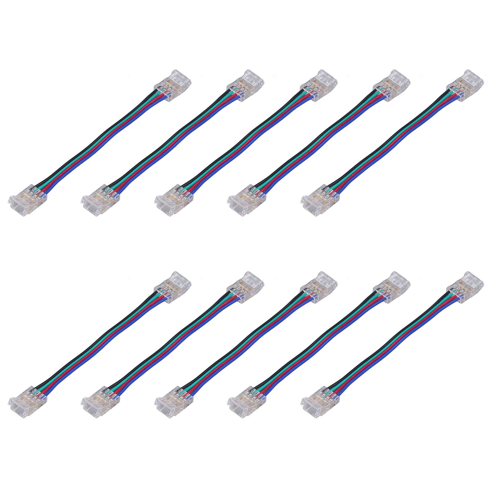 10pcs LED Strip Light Connector Kit 4Pin 10mm Quick Connection Strong view 7