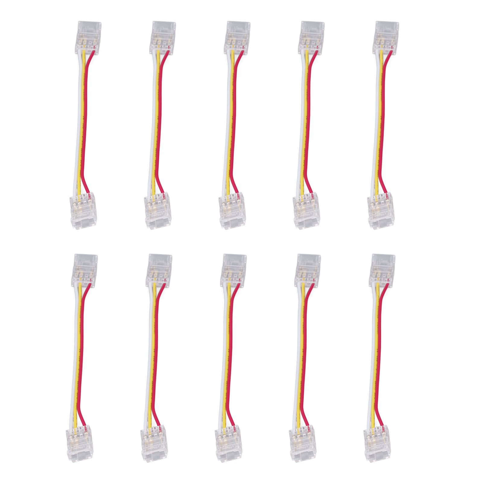 10pcs LED Strip Light Connector Kit 3Pin 10mm Quick Connection Strong view 3