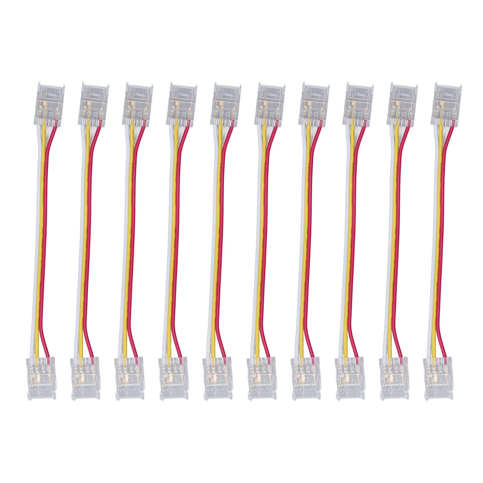 10pcs LED Strip Light Connector Kit 3Pin 10mm Quick Connection Strong view 5