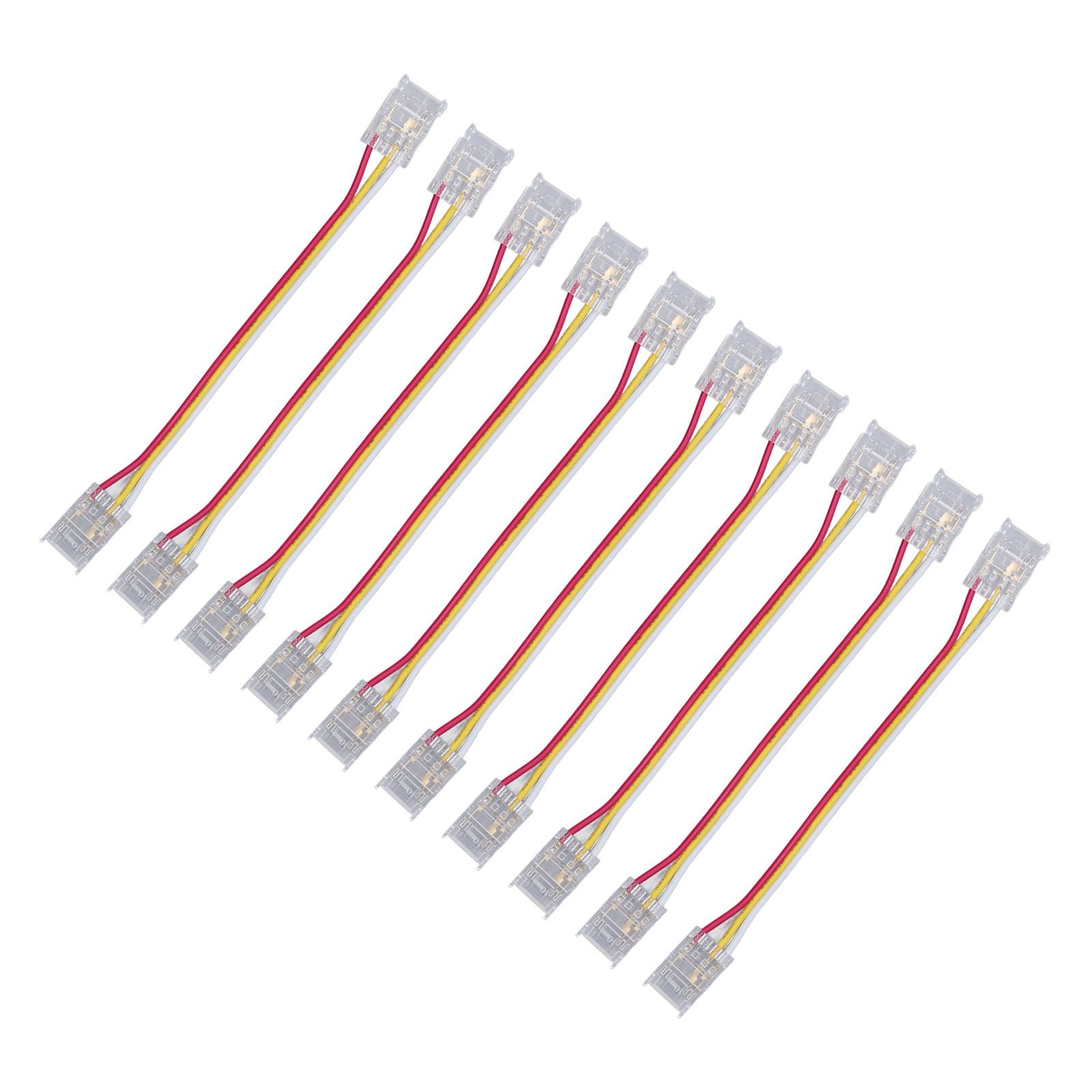 10pcs LED Strip Light Connector Kit 3Pin 10mm Quick Connection Strong view 7