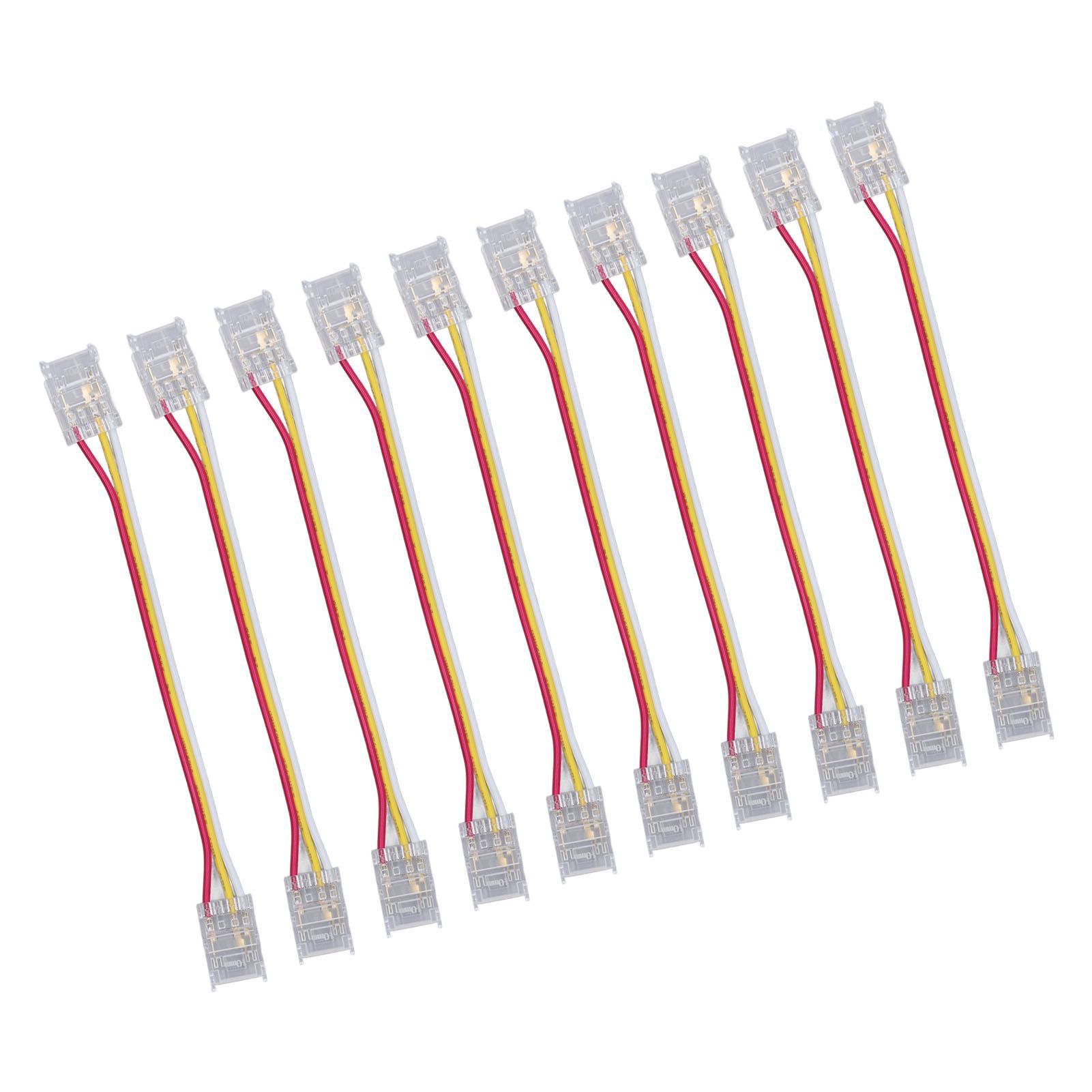 10pcs LED Strip Light Connector Kit 3Pin 10mm Quick Connection Strong view 8