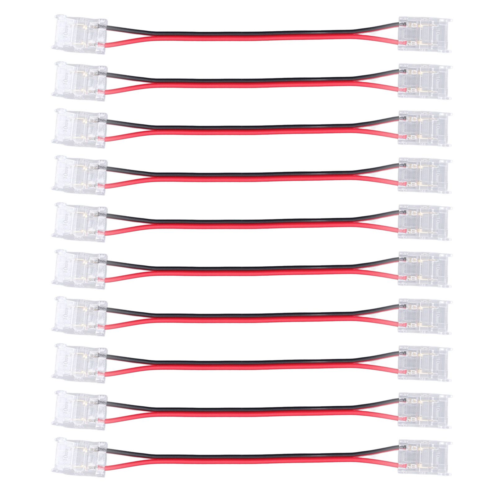 10 Pcs COB Strip Light Connector 2Pin PC Material 10mm Width Double Headed view 4
