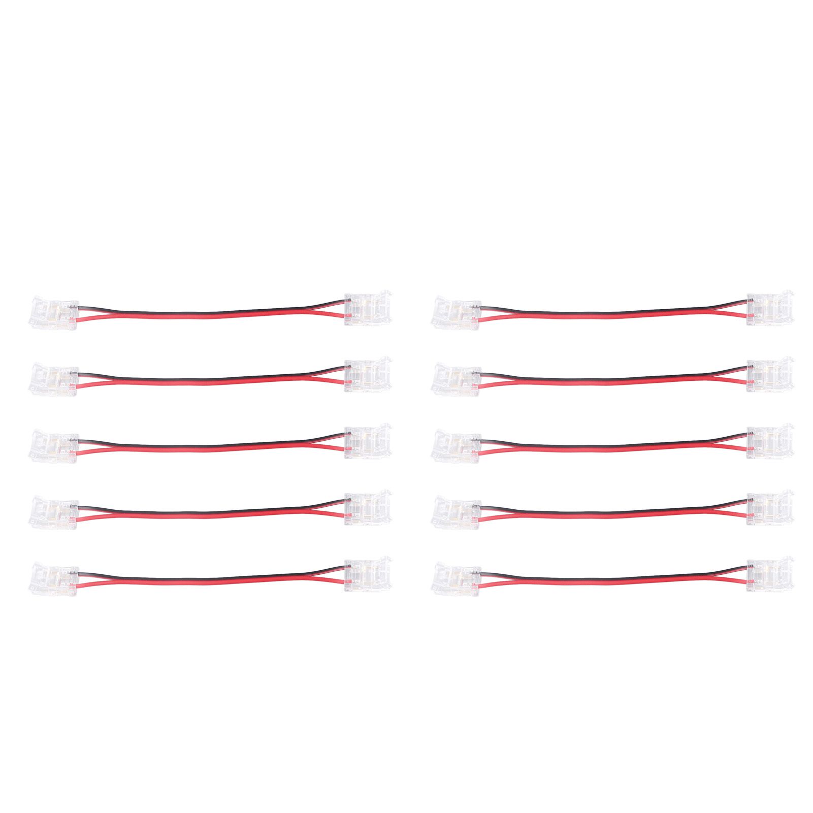 10 Pcs COB Strip Light Connector 2Pin PC Material 10mm Width Double Headed view 5