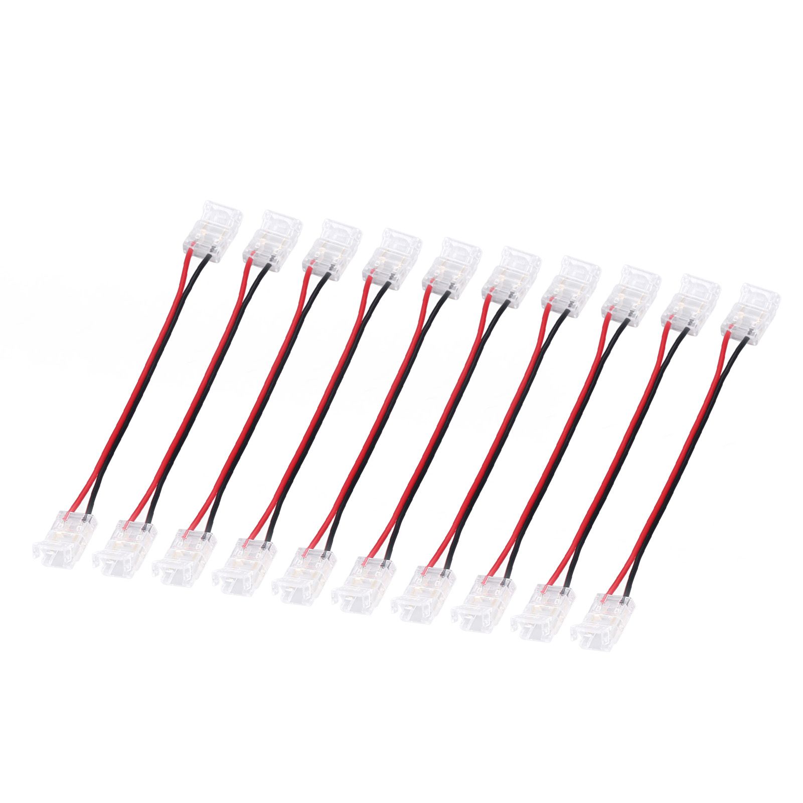 10 Pcs COB Strip Light Connector 2Pin PC Material 10mm Width Double Headed view 6