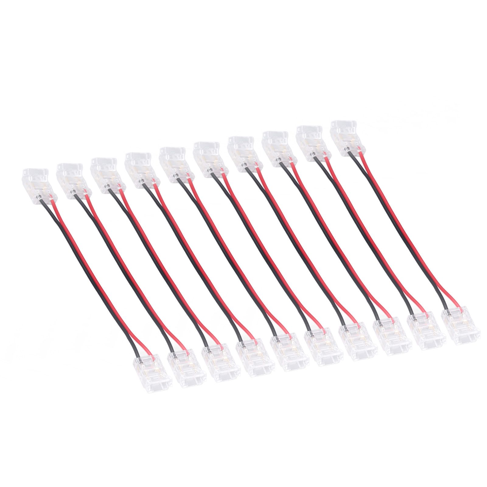 10 Pcs COB Strip Light Connector 2Pin PC Material 10mm Width Double Headed view 8