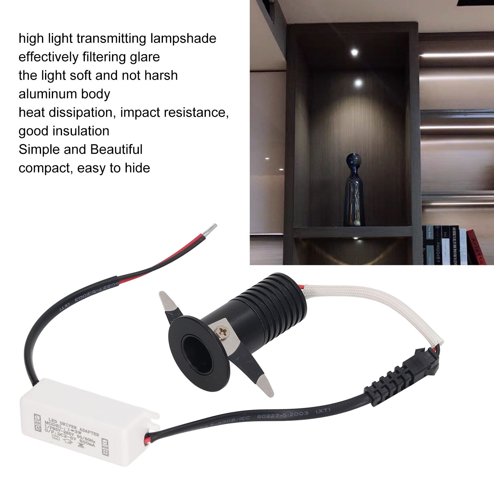 3W LED Recessed Spotlight Mini Under Cabinet Light Downlights with LED Driver view 15