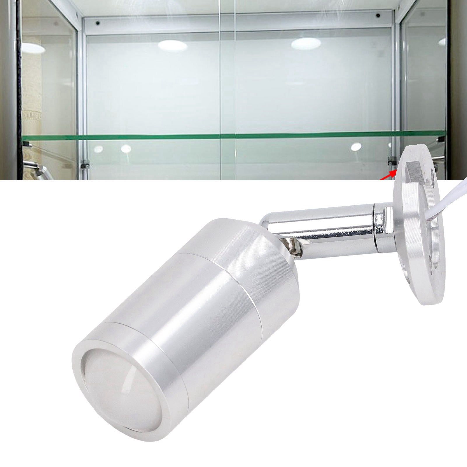 Display Cabinet Spotlight Adjustable Angle Mini LED Showcase Light for Jewelry view 11