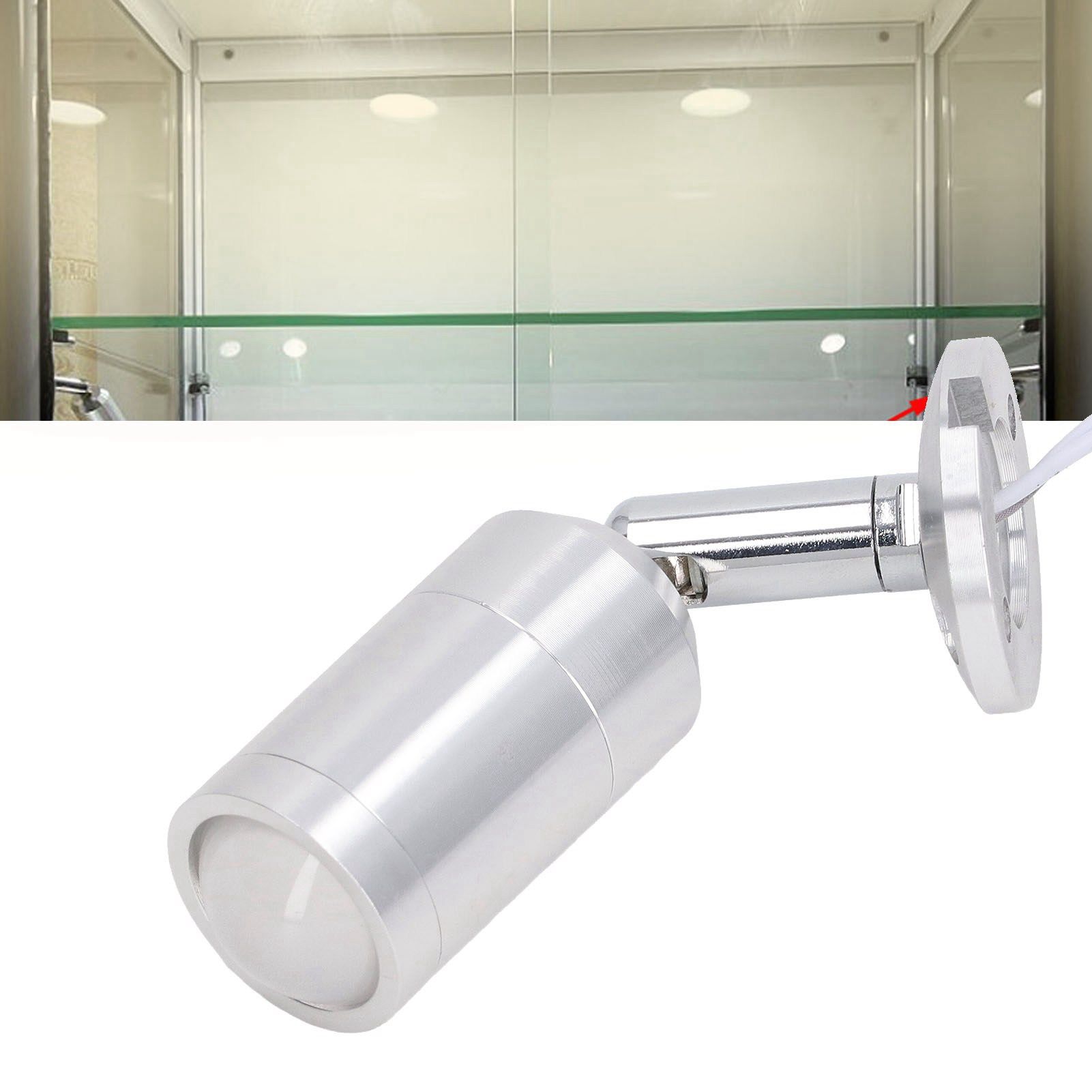 Display Cabinet Spotlight Adjustable Angle Mini LED Showcase Light for Jewelry view 11