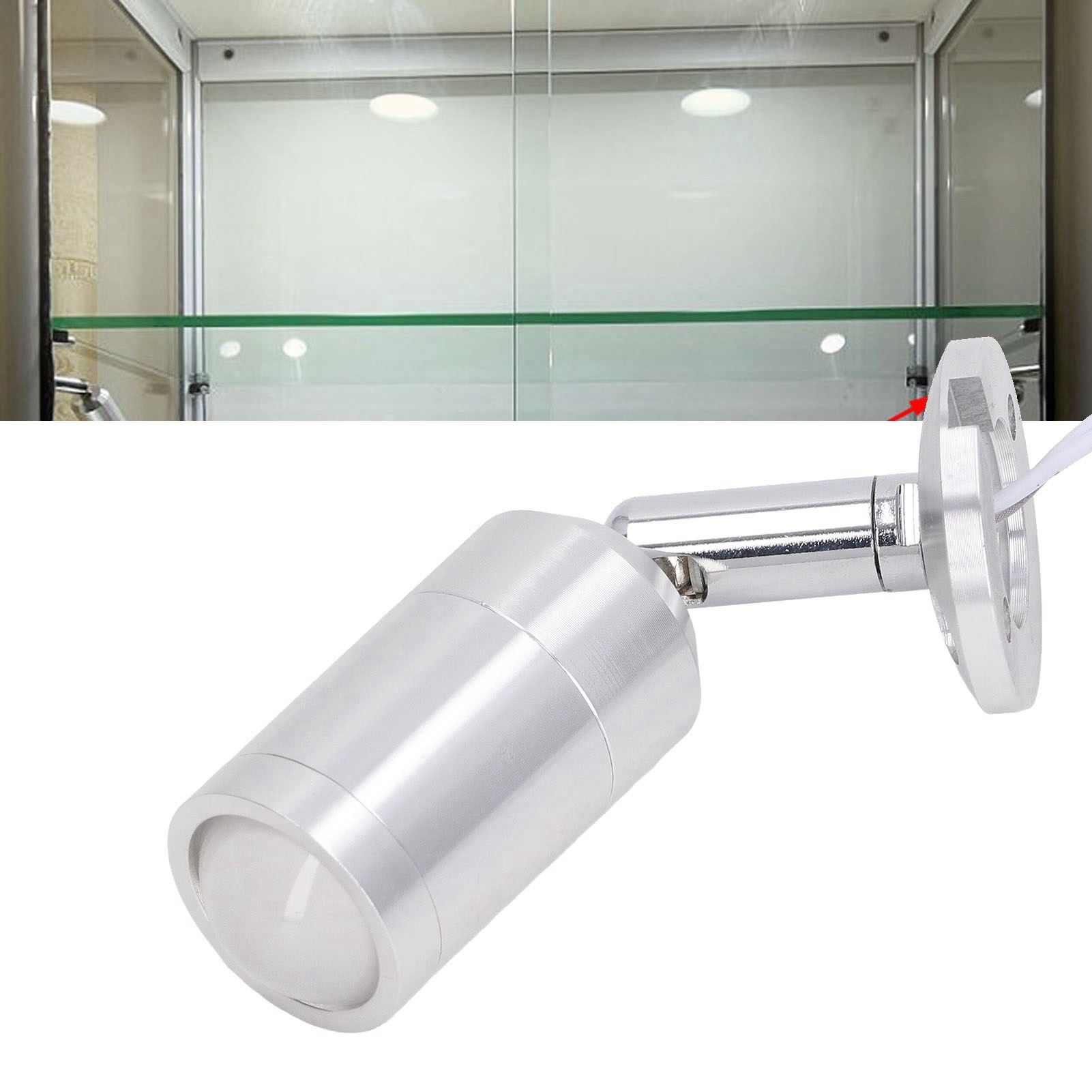 Display Cabinet Spotlight Adjustable Angle Mini LED Showcase Light for Jewelry view 11