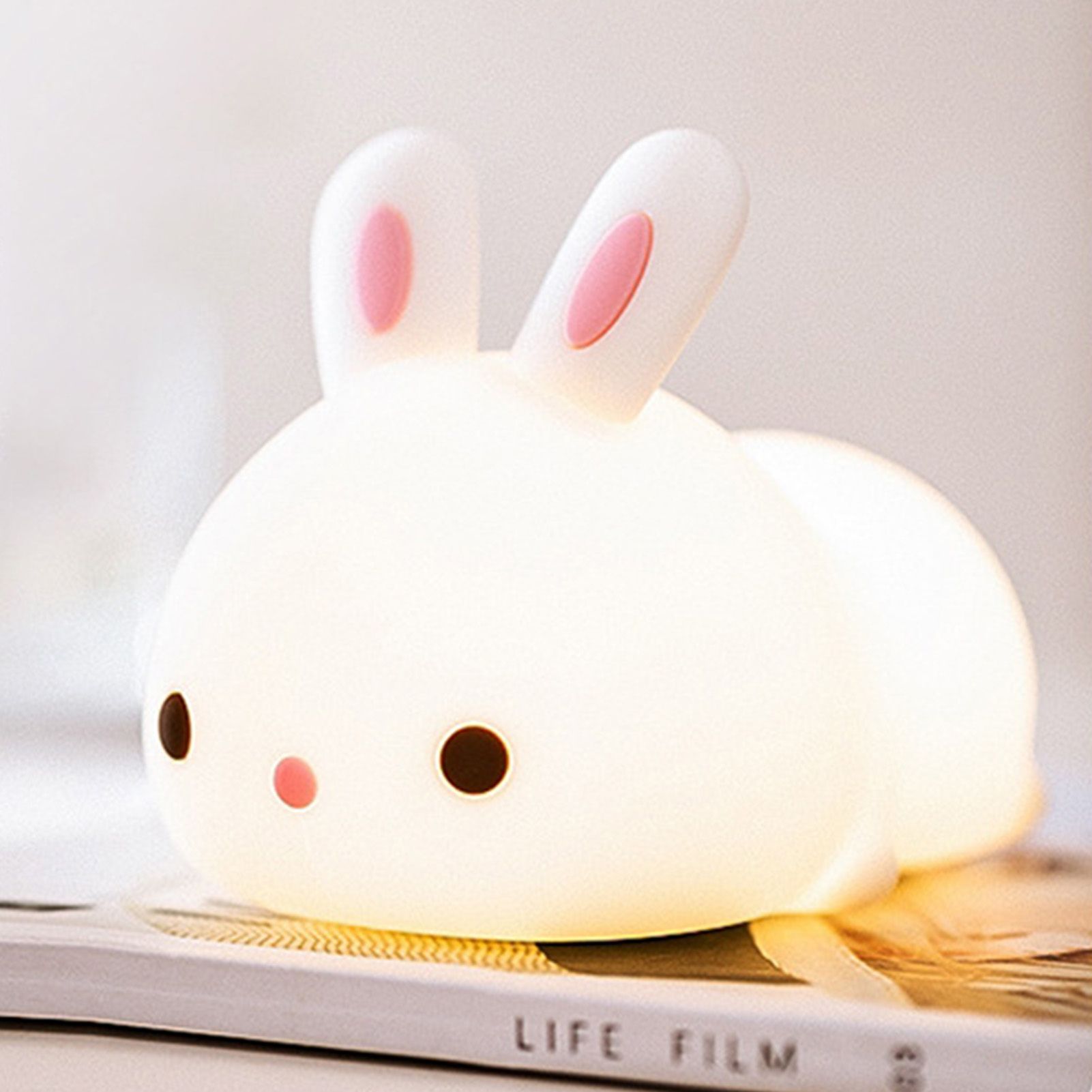 Bunny Night Light Sensitive Induction Portable Silicone Cute Style view 13