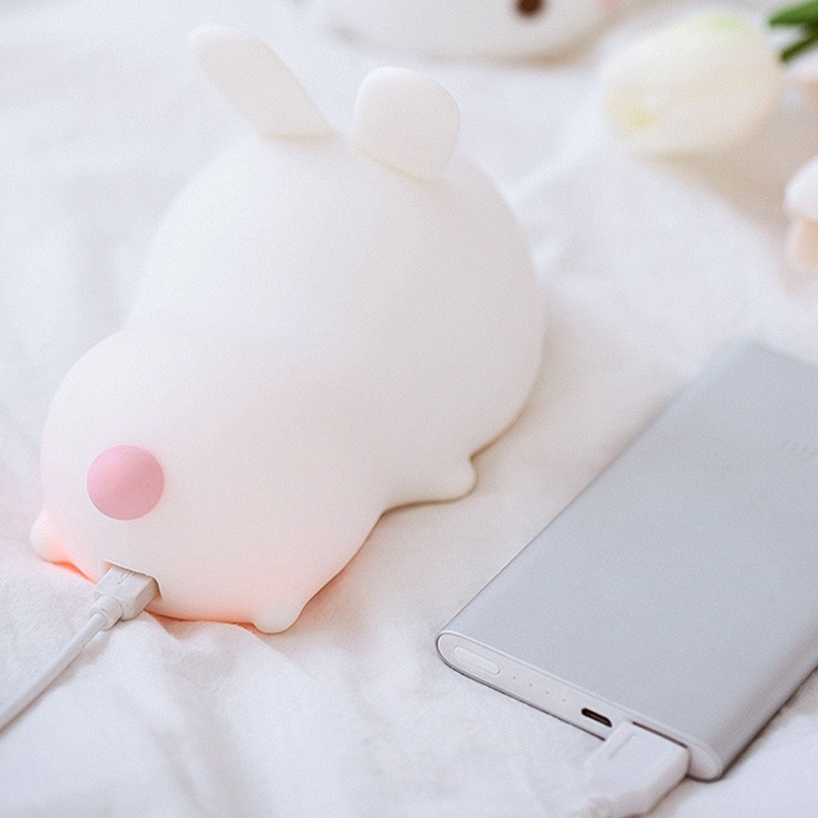Bunny Night Light Sensitive Induction Portable Silicone Cute Style view 14