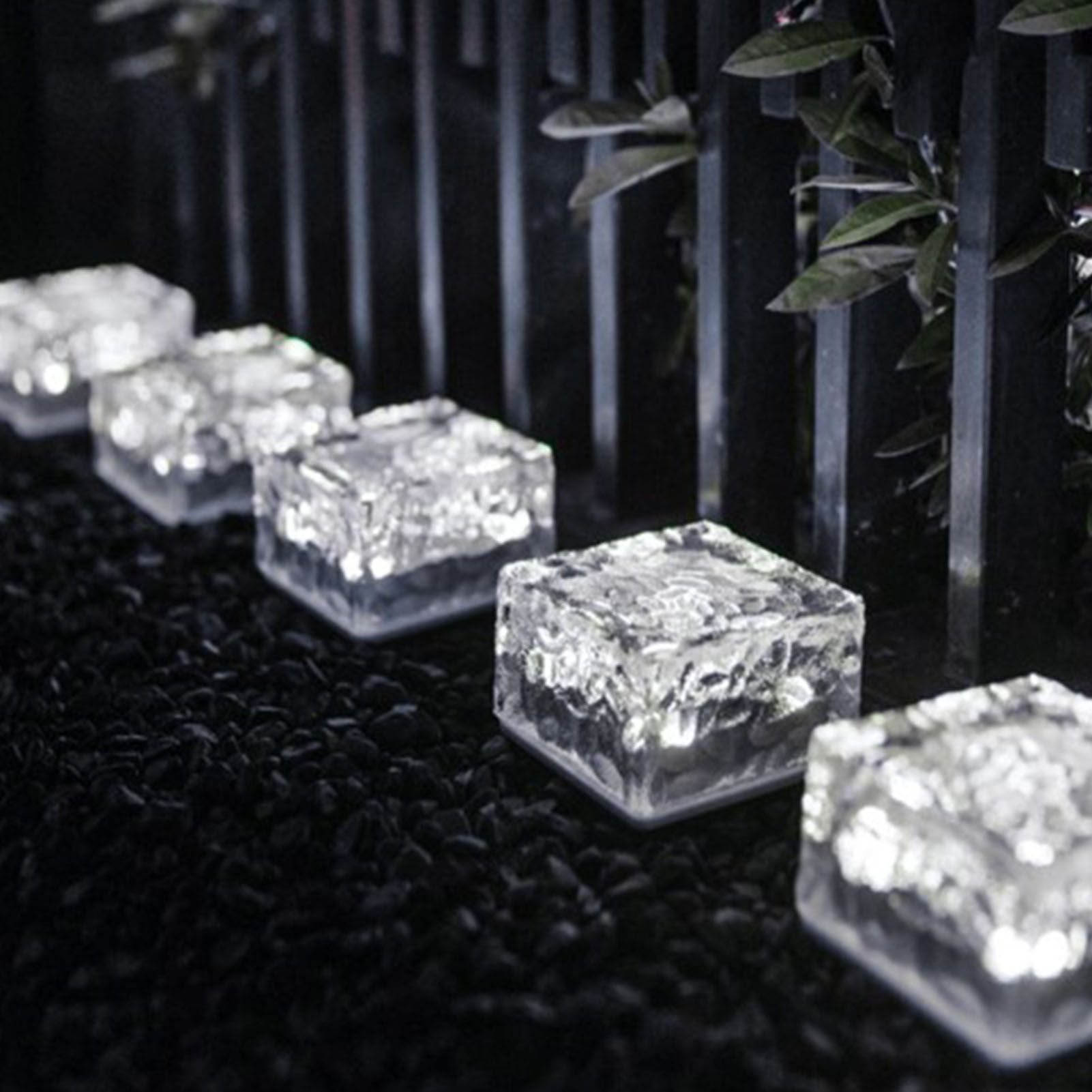 Solar Ground Light Ice Brick Shape Automatic Light Control Switch Waterproof view 5