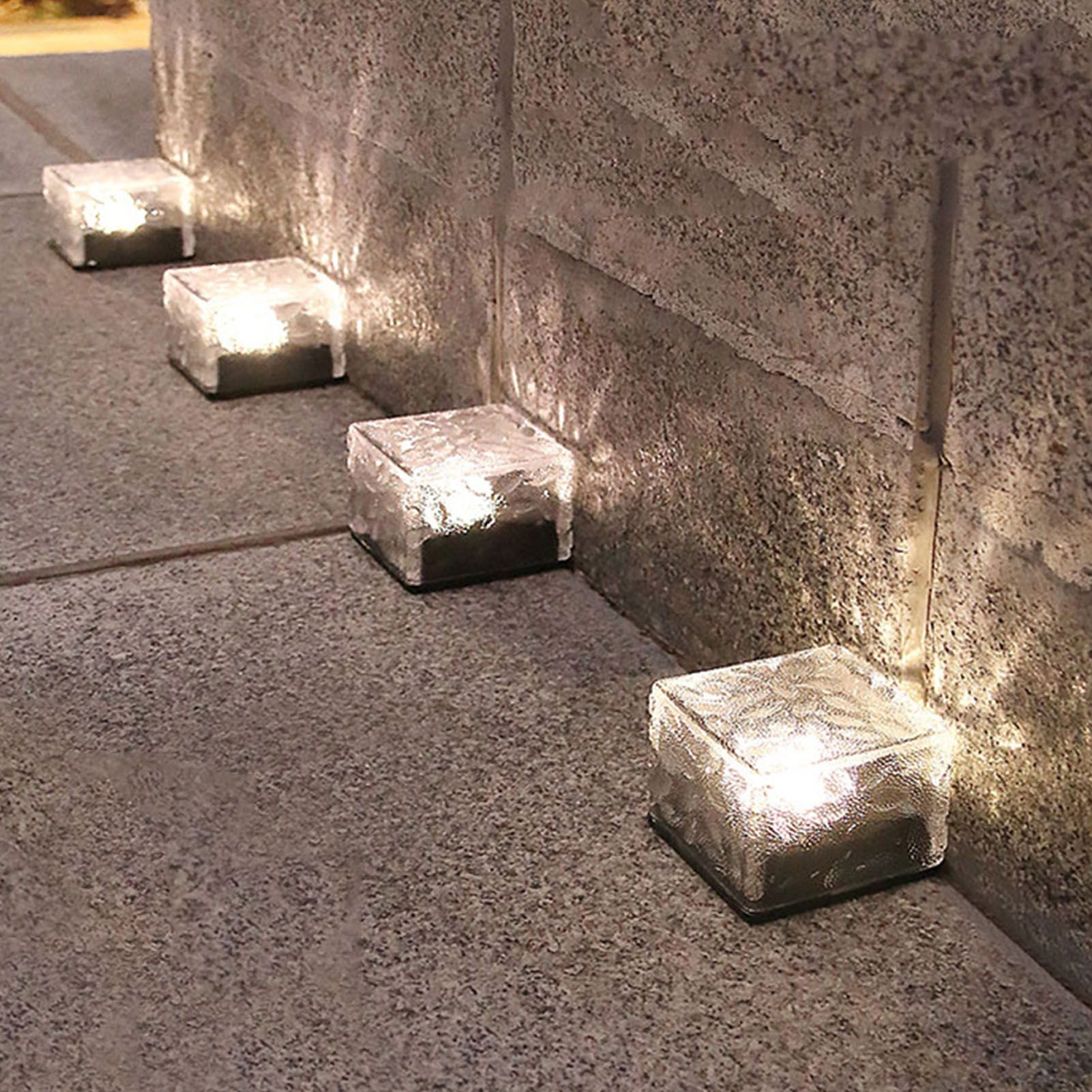 Solar Ground Light Ice Brick Shape Automatic Light Control Switch Waterproof view 9