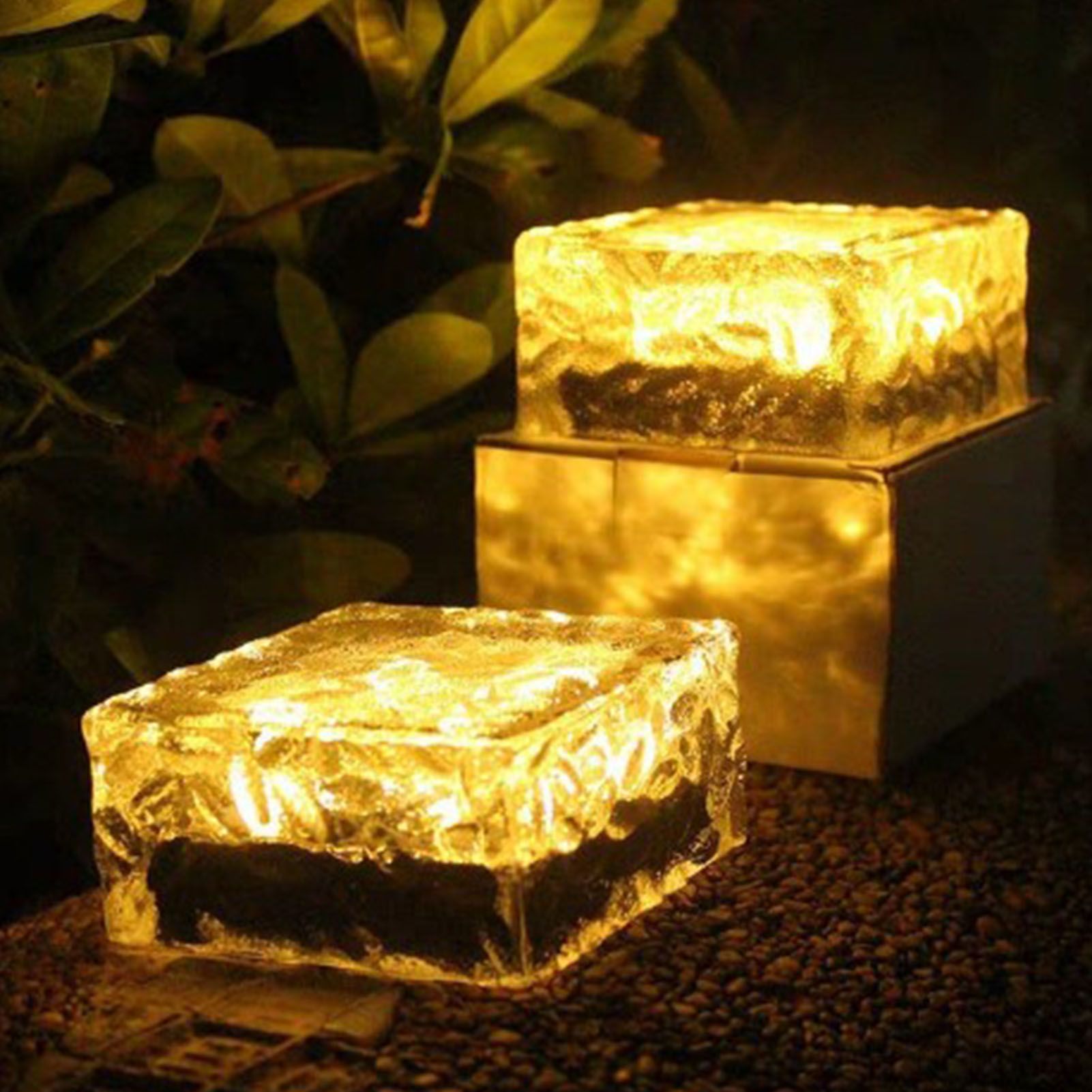 Solar Ground Light Ice Brick Shape Automatic Light Control Switch Waterproof view 5