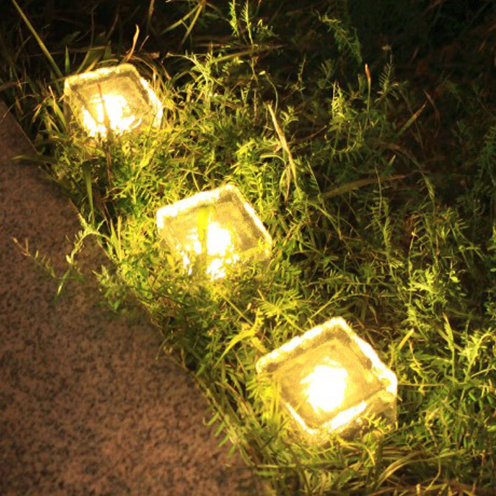 Solar Ground Light Ice Brick Shape Automatic Light Control Switch Waterproof view 6