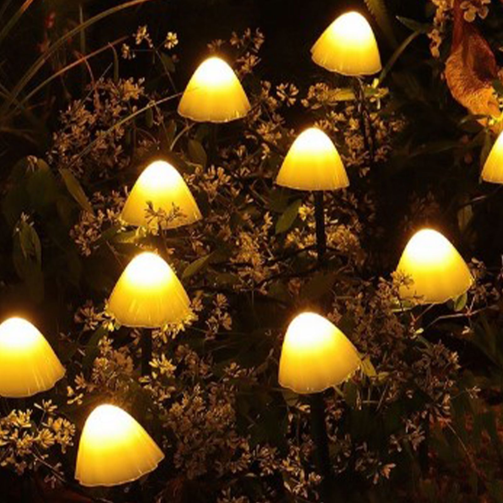 Mini Mushroom Solar Lights 8 Modes LED Waterproof String Pathway Outdoor view 7