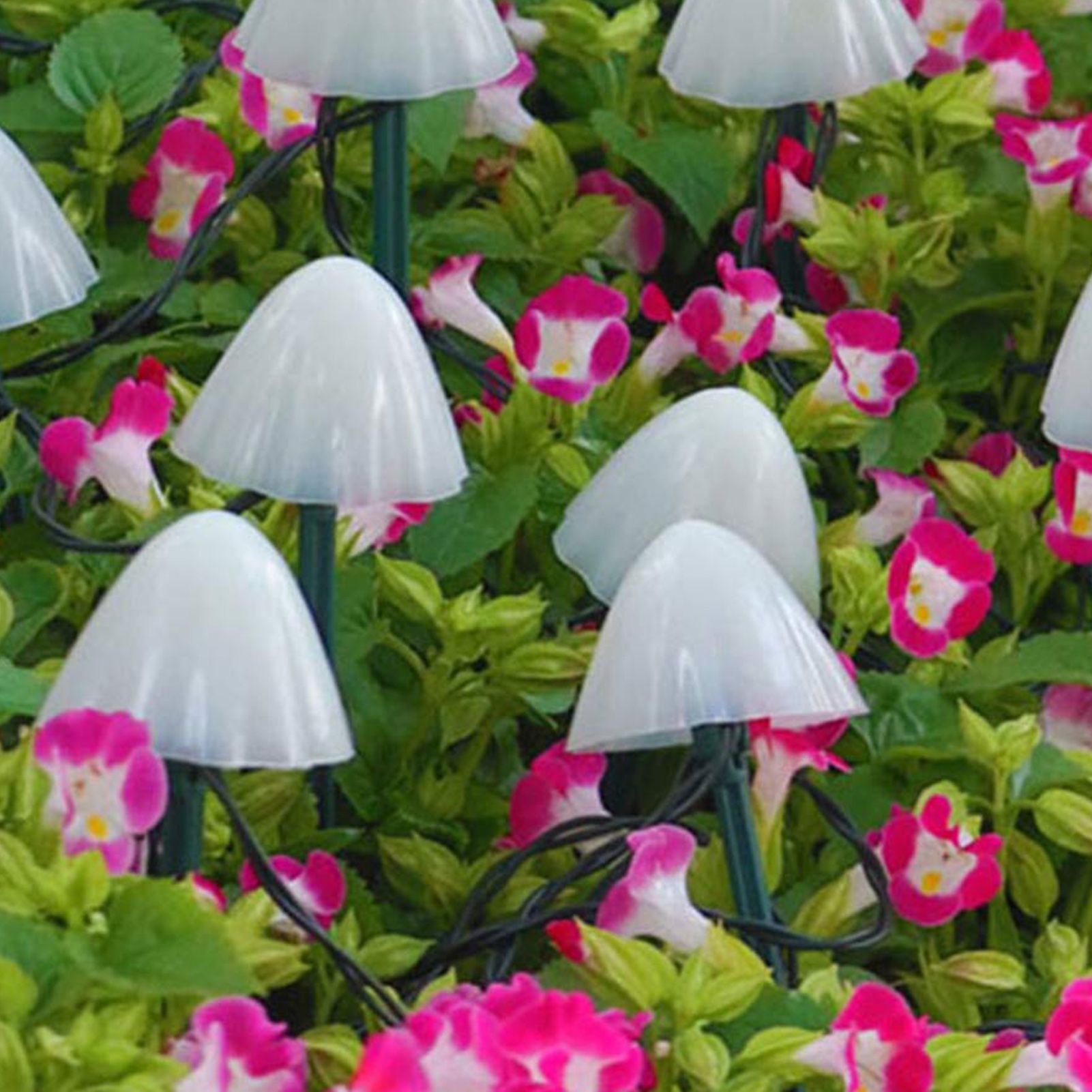 Mini Mushroom Solar Lights 8 Modes LED Waterproof String Pathway Outdoor view 2