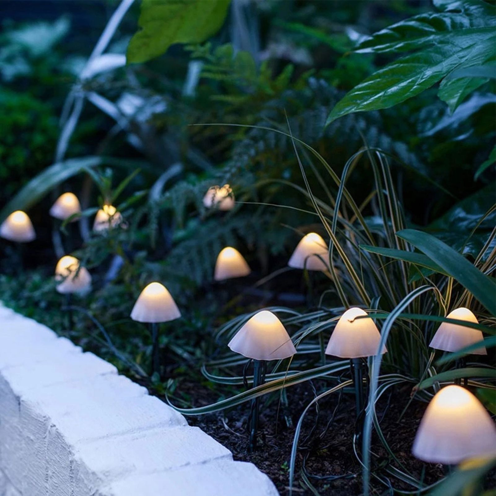 Mini Mushroom Solar Lights 8 Modes LED Waterproof String Pathway Outdoor view 13