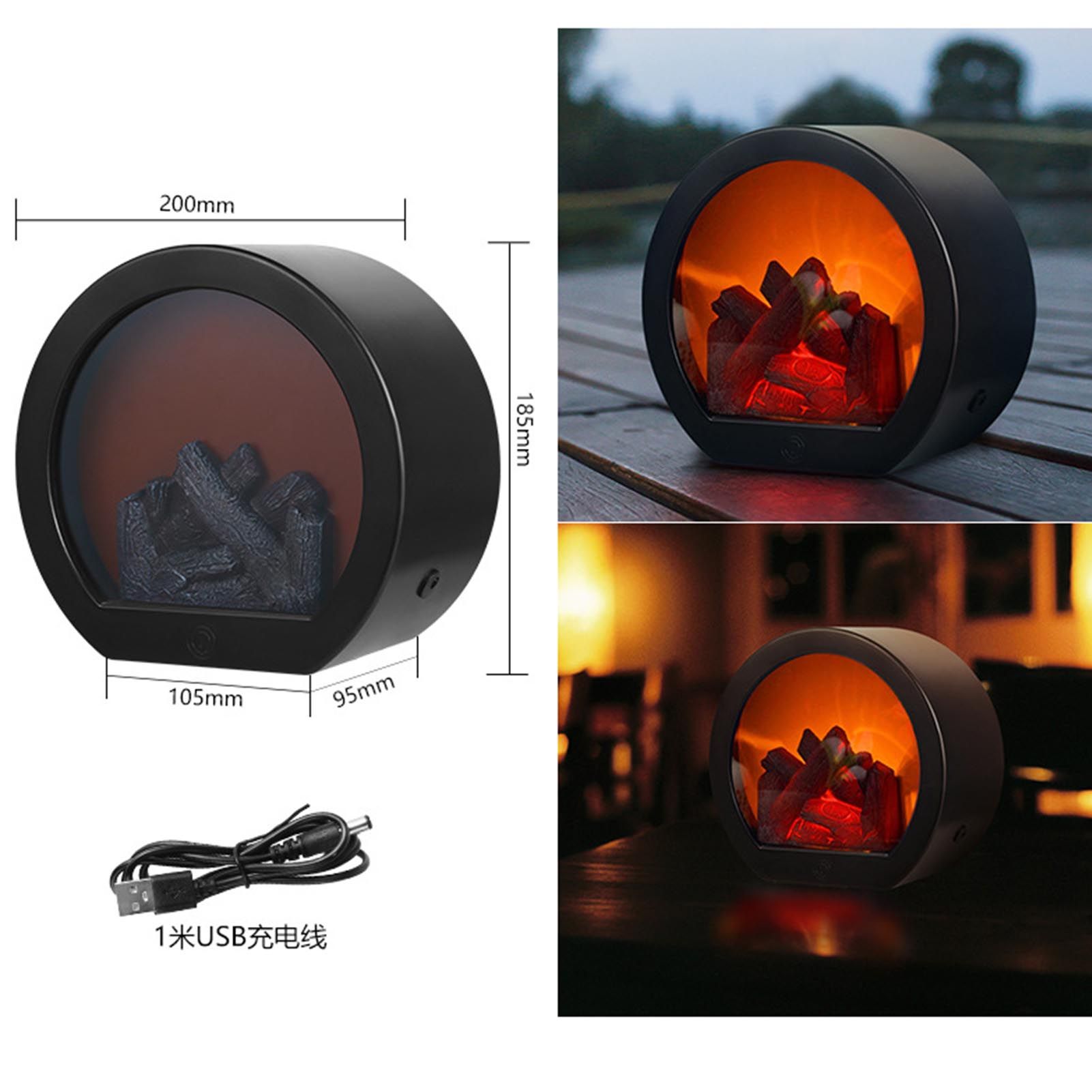 Fireplace Lantern Soft Light Energy Saving USB Rechargeable Simulation LED view 13