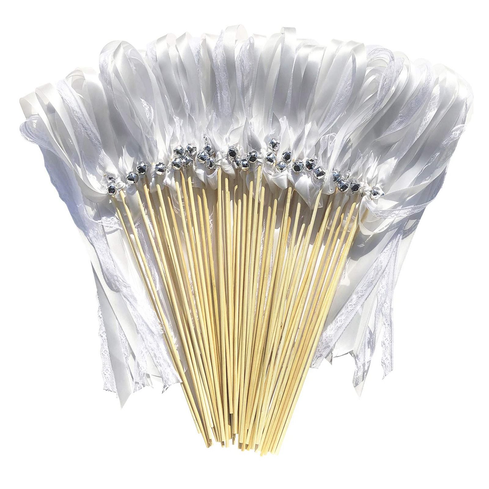 Lace Ribbon Fairy Wand Streamer Stick with Bell Ribbon Magic Wand Decoration — image 1