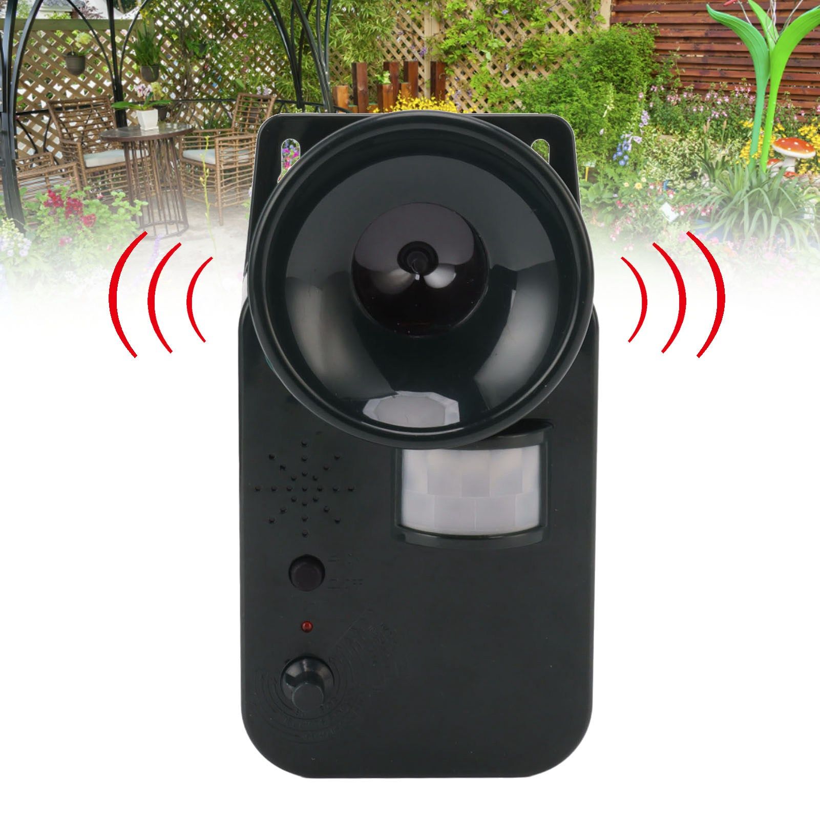 Ultrasonic Animal Repeller Solar Power Stray Cat Dog Humane Environment view 11