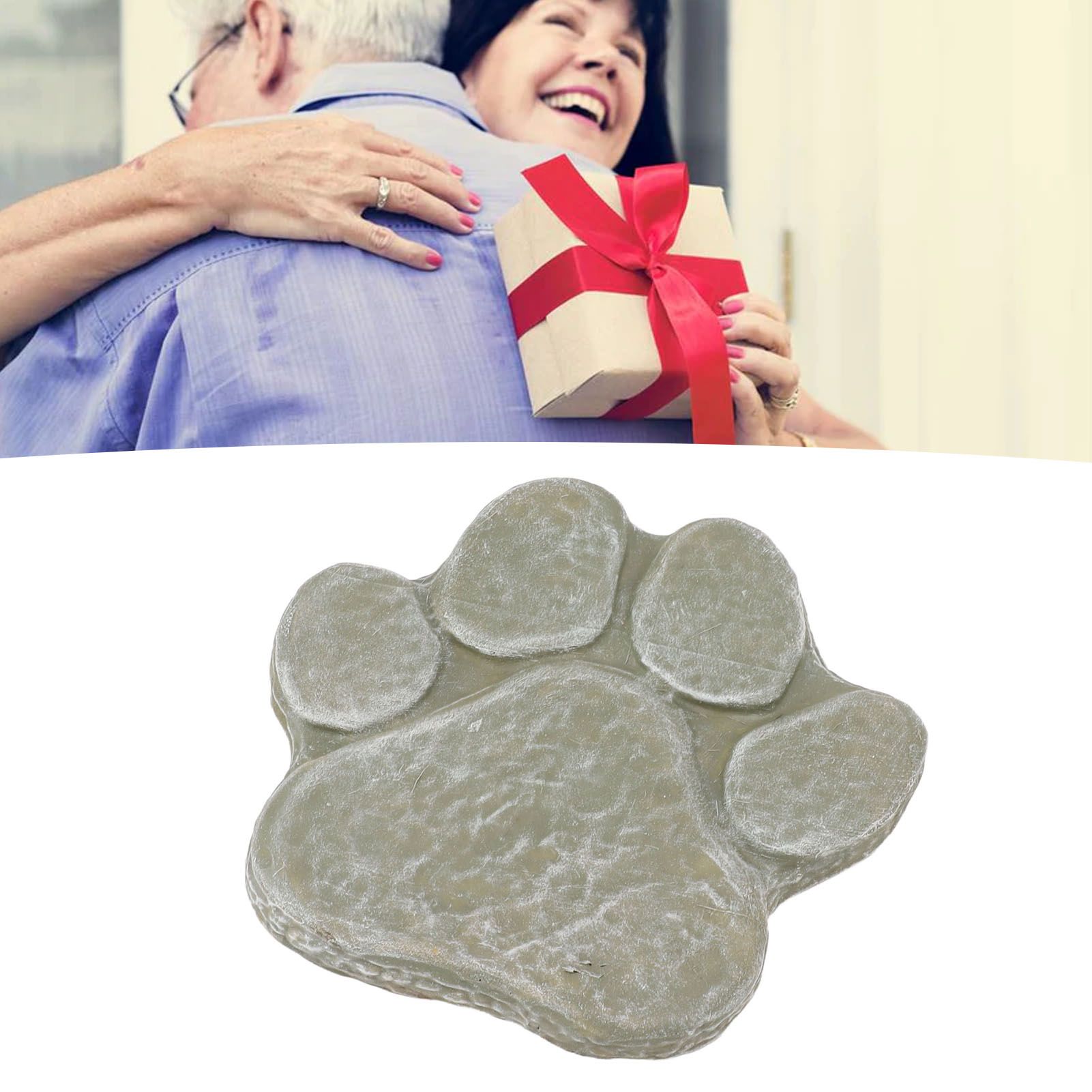 Dog Pawprint Memorial Stone DIY Lettering Dog Grave Marker Pet Monument for view 12