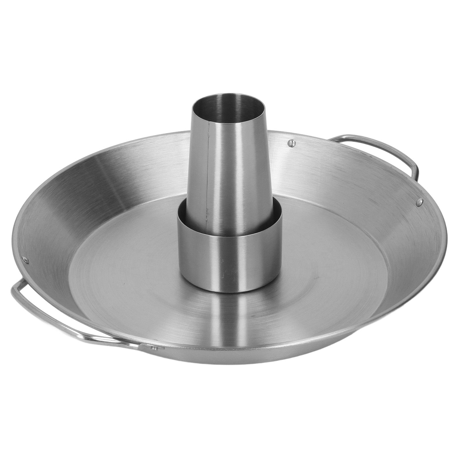 Beer Can Chicken Roaster Rack Reusable 430 Stainless Steel BBQ Roasting Pan view 3