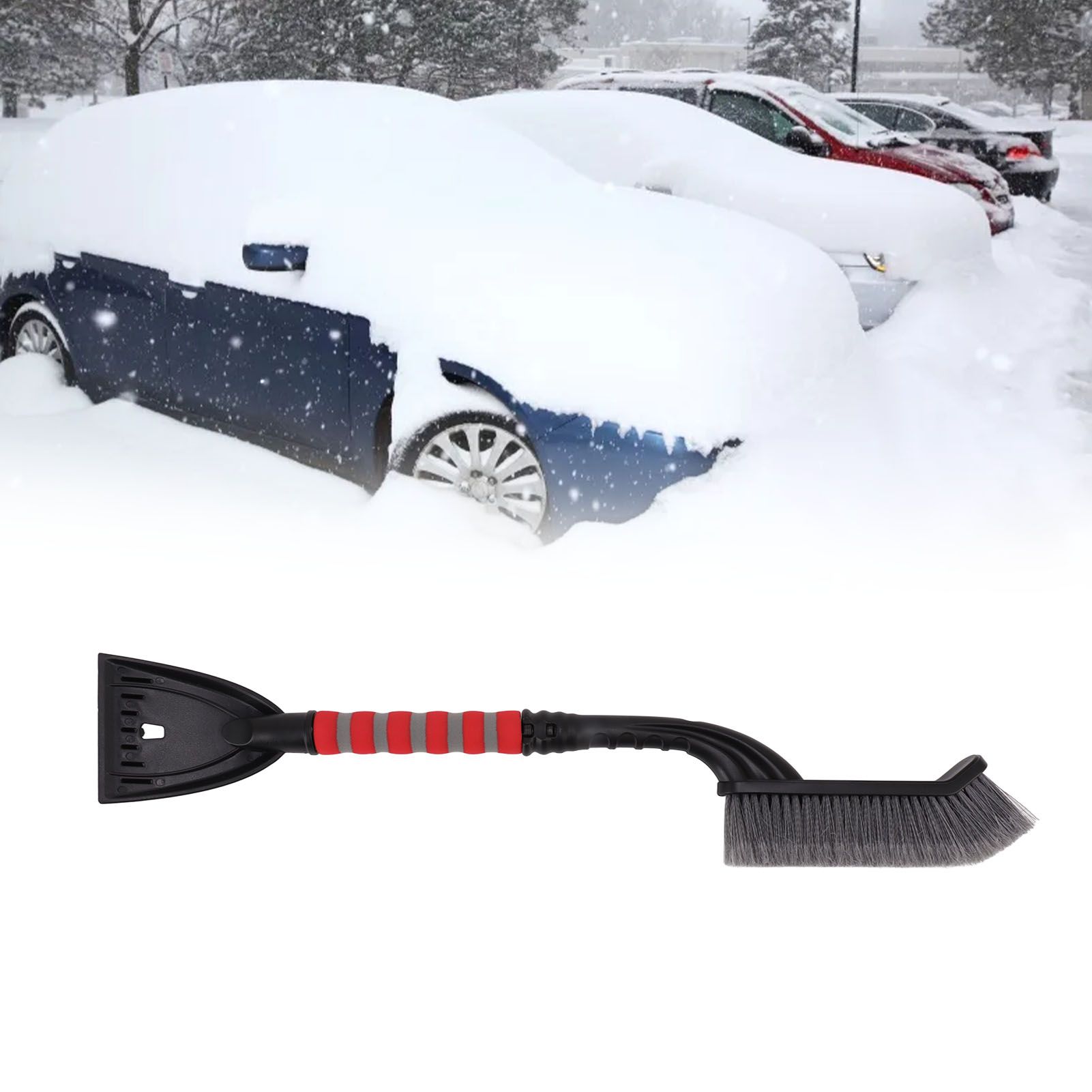 Snow Brush Detachable Ice Scraper Snow Removal Tool with Ergonomic Foam Grip view 11