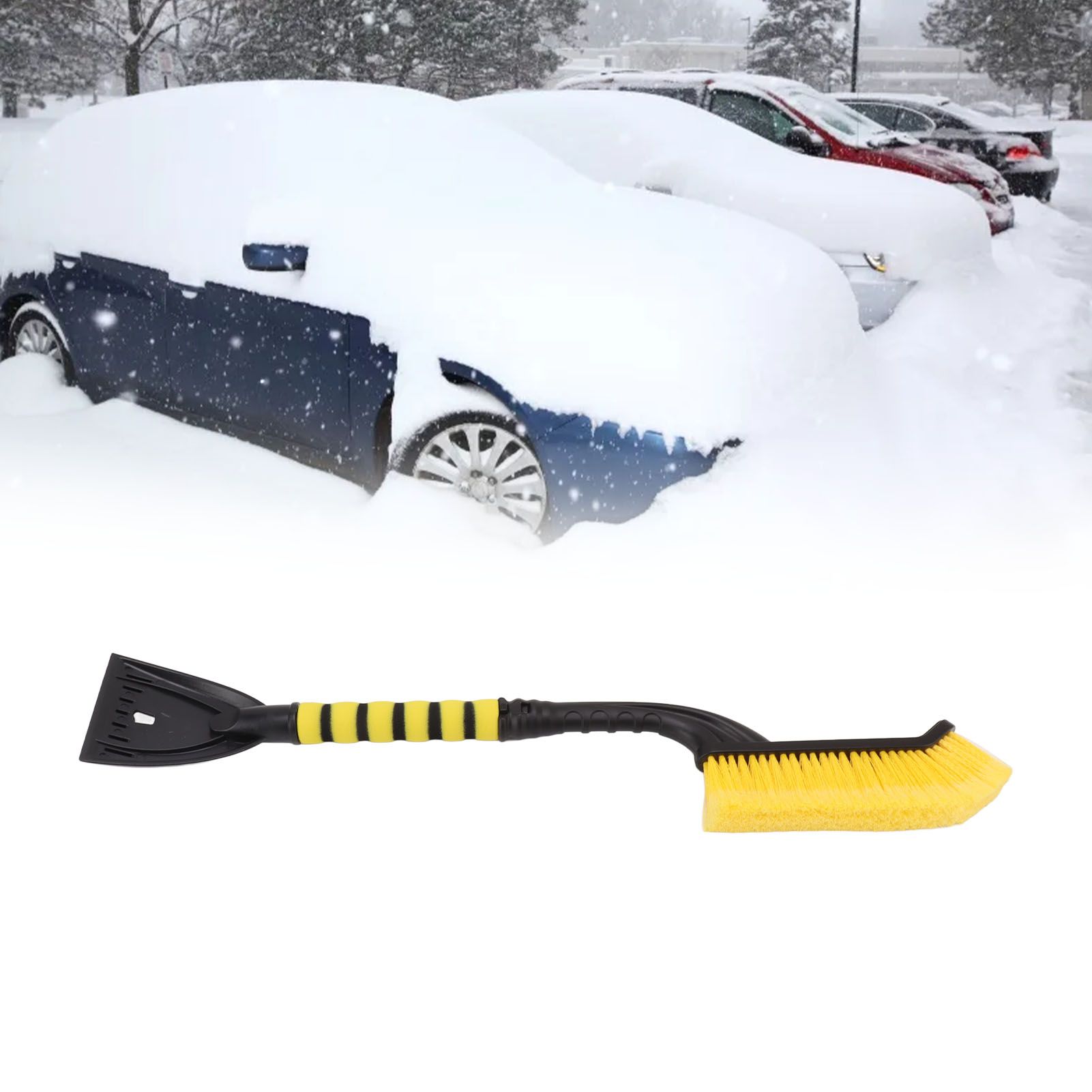 Snow Brush Detachable Ice Scraper Snow Removal Tool with Ergonomic Foam Grip view 11