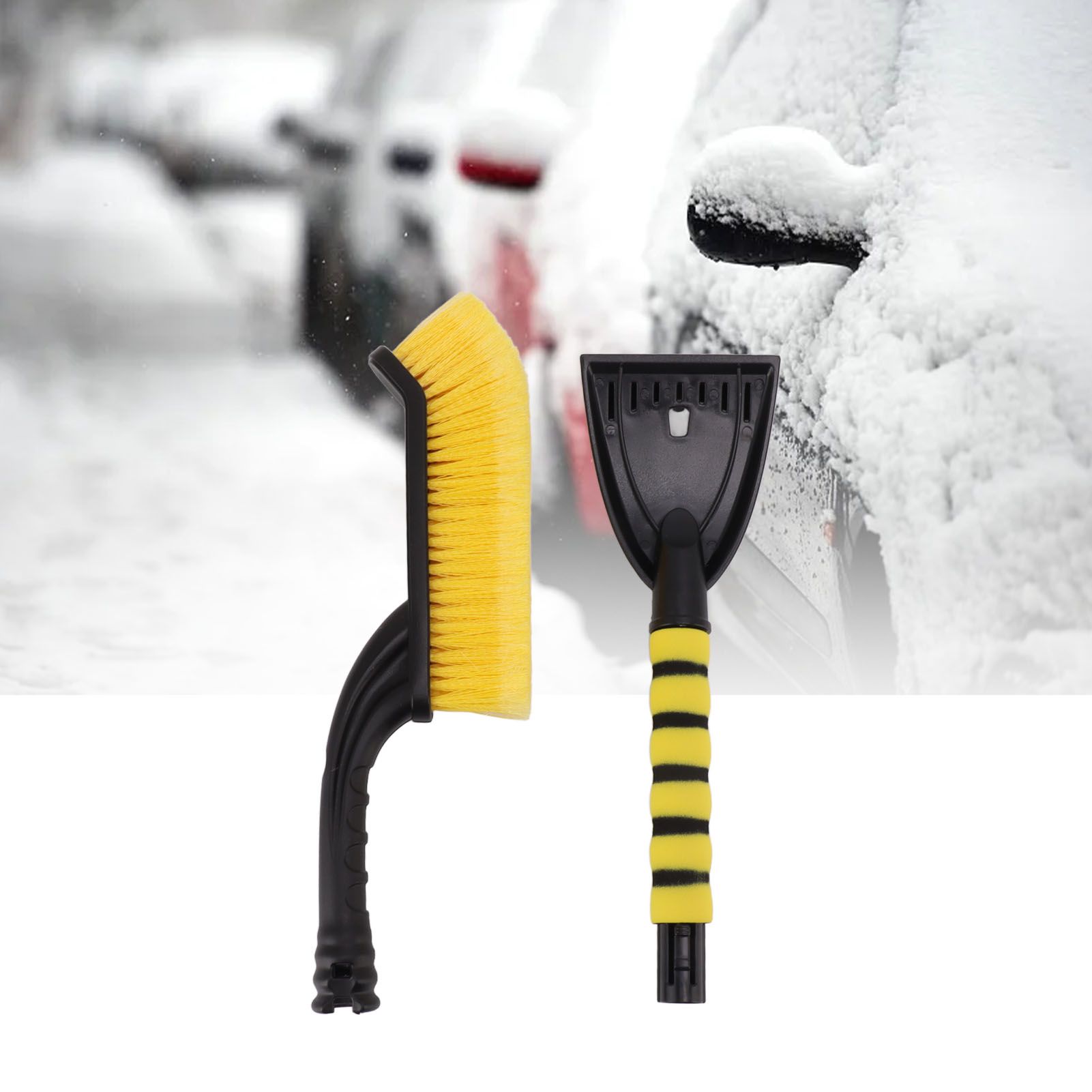 Snow Brush Detachable Ice Scraper Snow Removal Tool with Ergonomic Foam Grip view 12