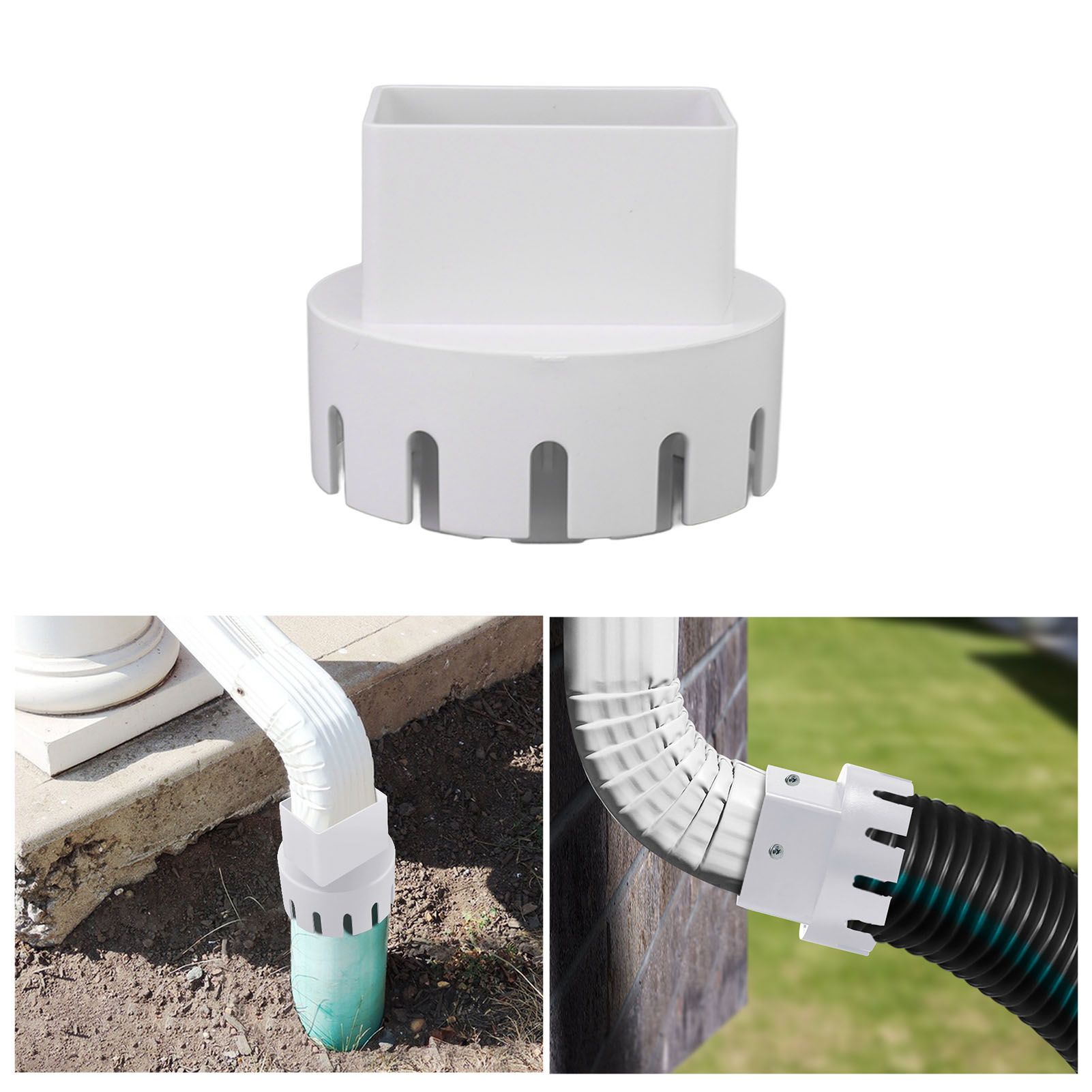 Downspout Adapter Plastic Drain Adapter Replacement Downpipe Converter view 11