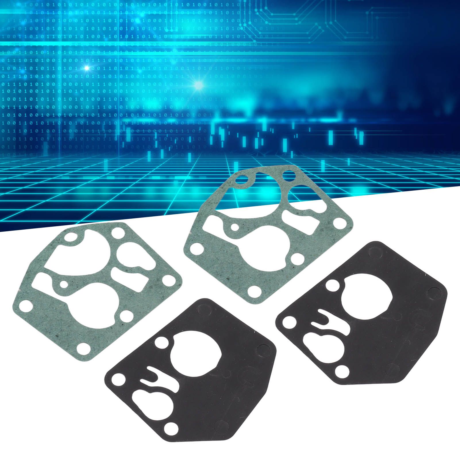 10 Set Carburetor Diaphragm Gasket Kit Carb Diaphragm Gasket Replacement for view 12