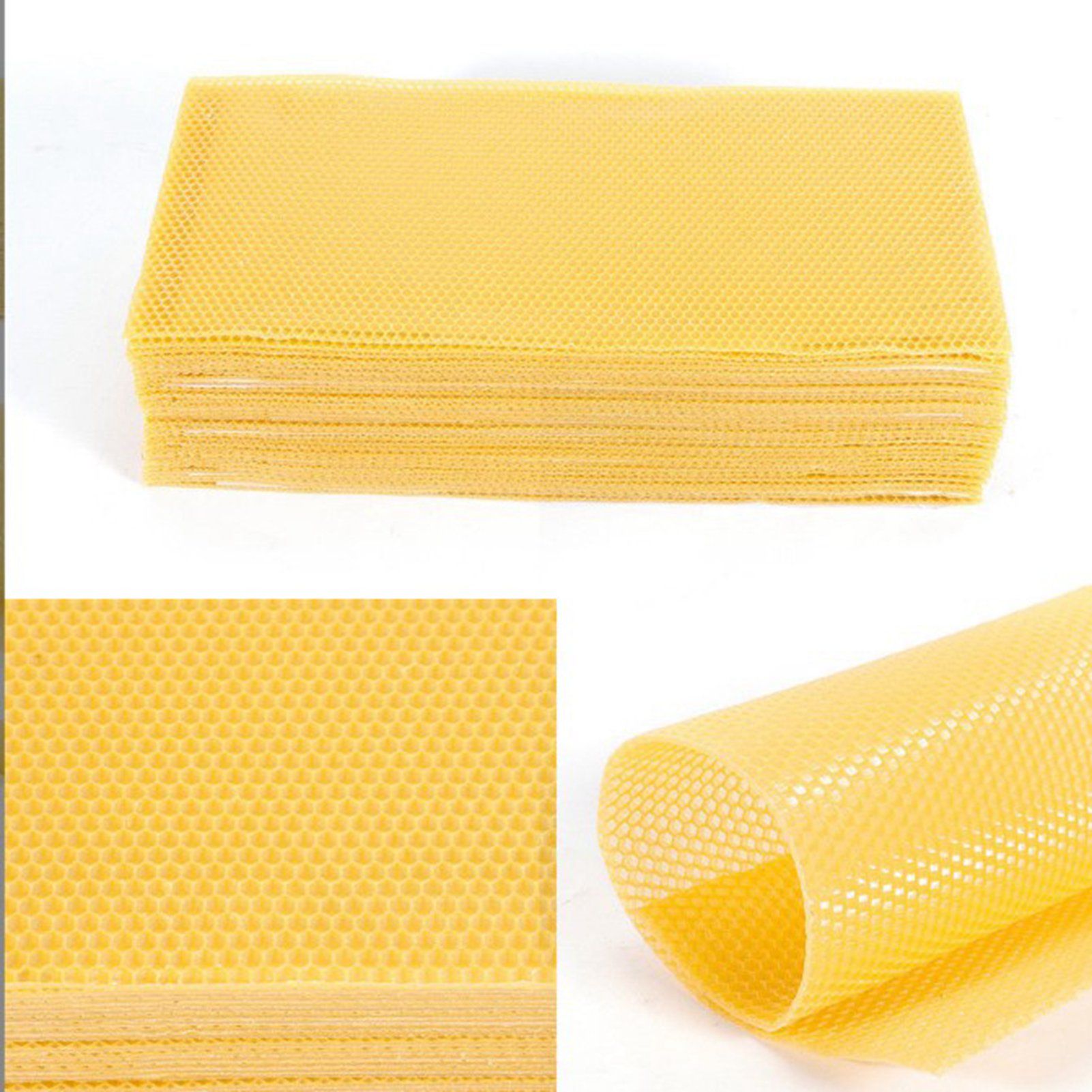 10Pcs Beeswax Sheets for Candle Making Natural Beeswax Honeycomb Foundation view 4