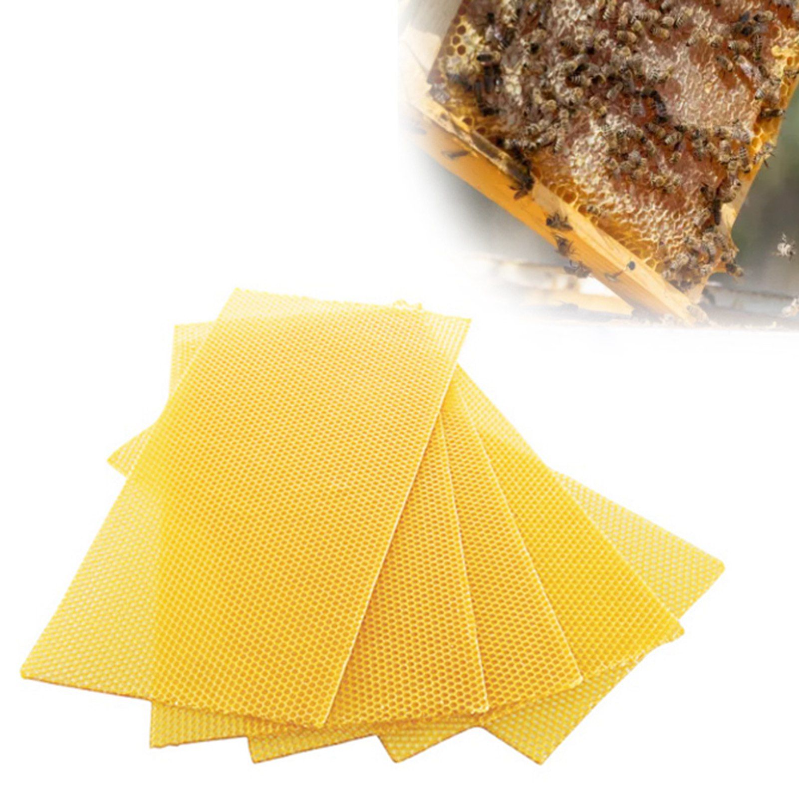10Pcs Beeswax Sheets for Candle Making Natural Beeswax Honeycomb Foundation view 6