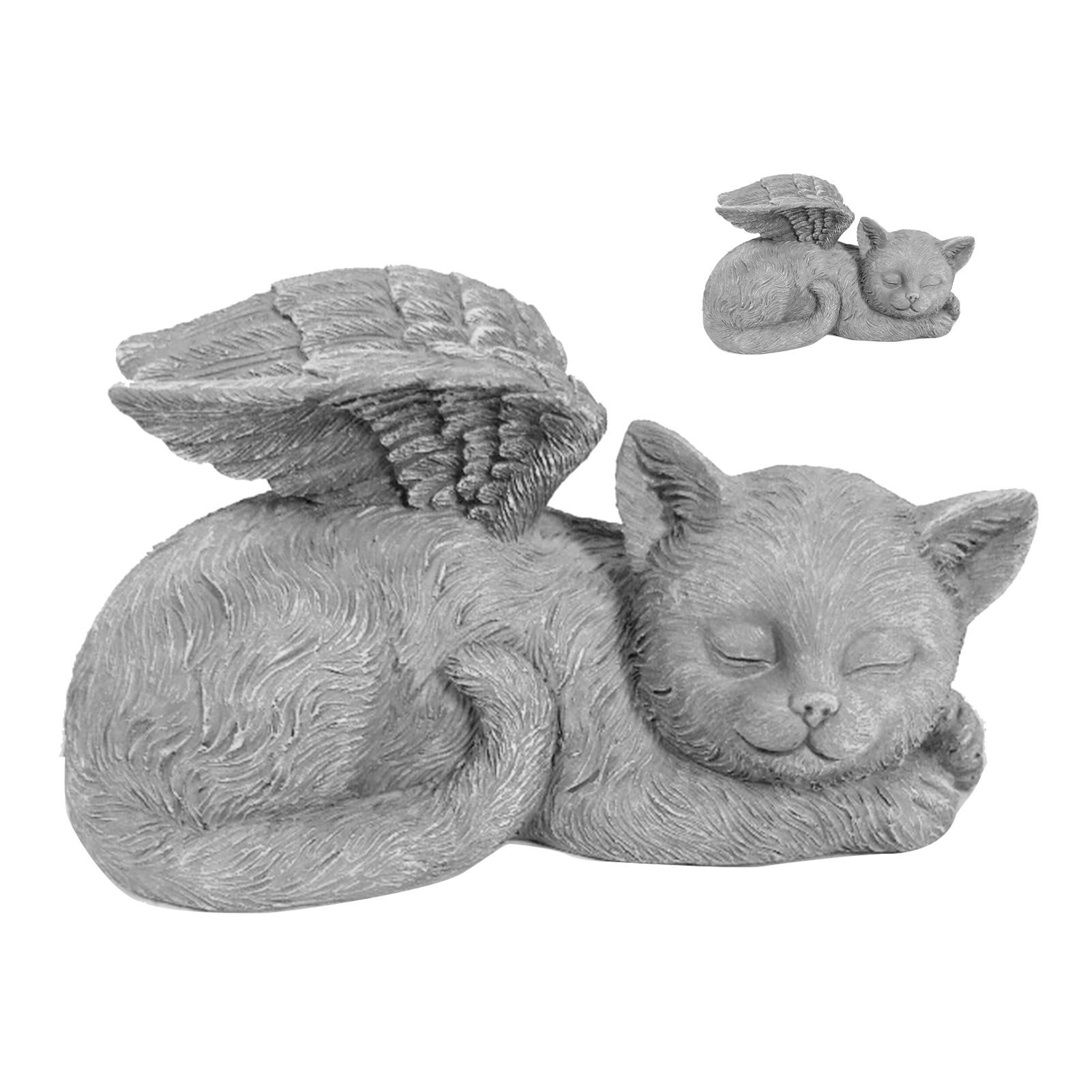Pet Memorial Statue Resin Sleeping Pet Angel Garden Sculpture for Pet Memorial view 4