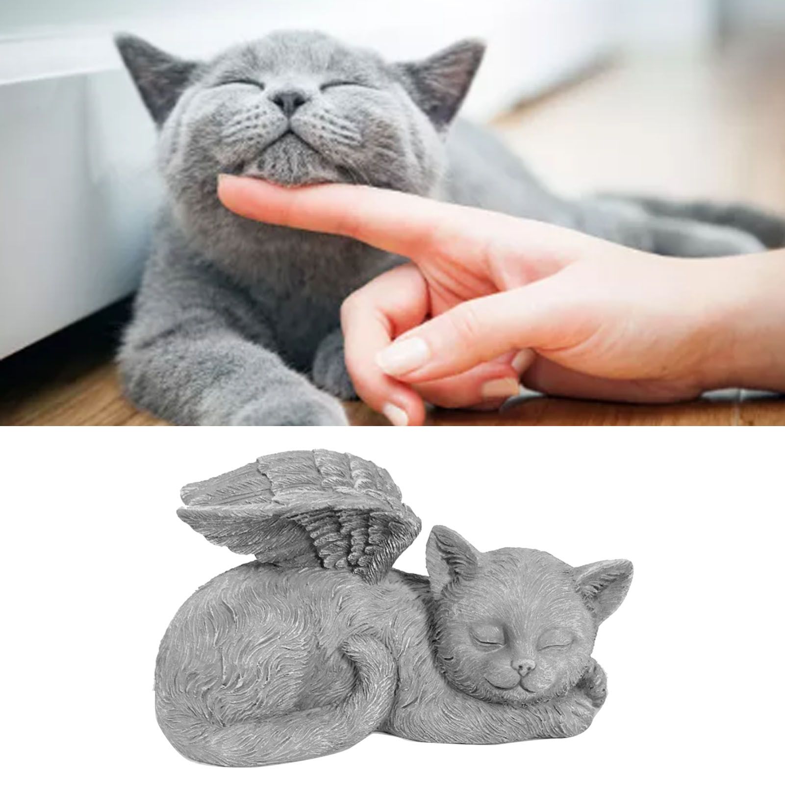 Pet Memorial Statue Resin Sleeping Pet Angel Garden Sculpture for Pet Memorial view 6